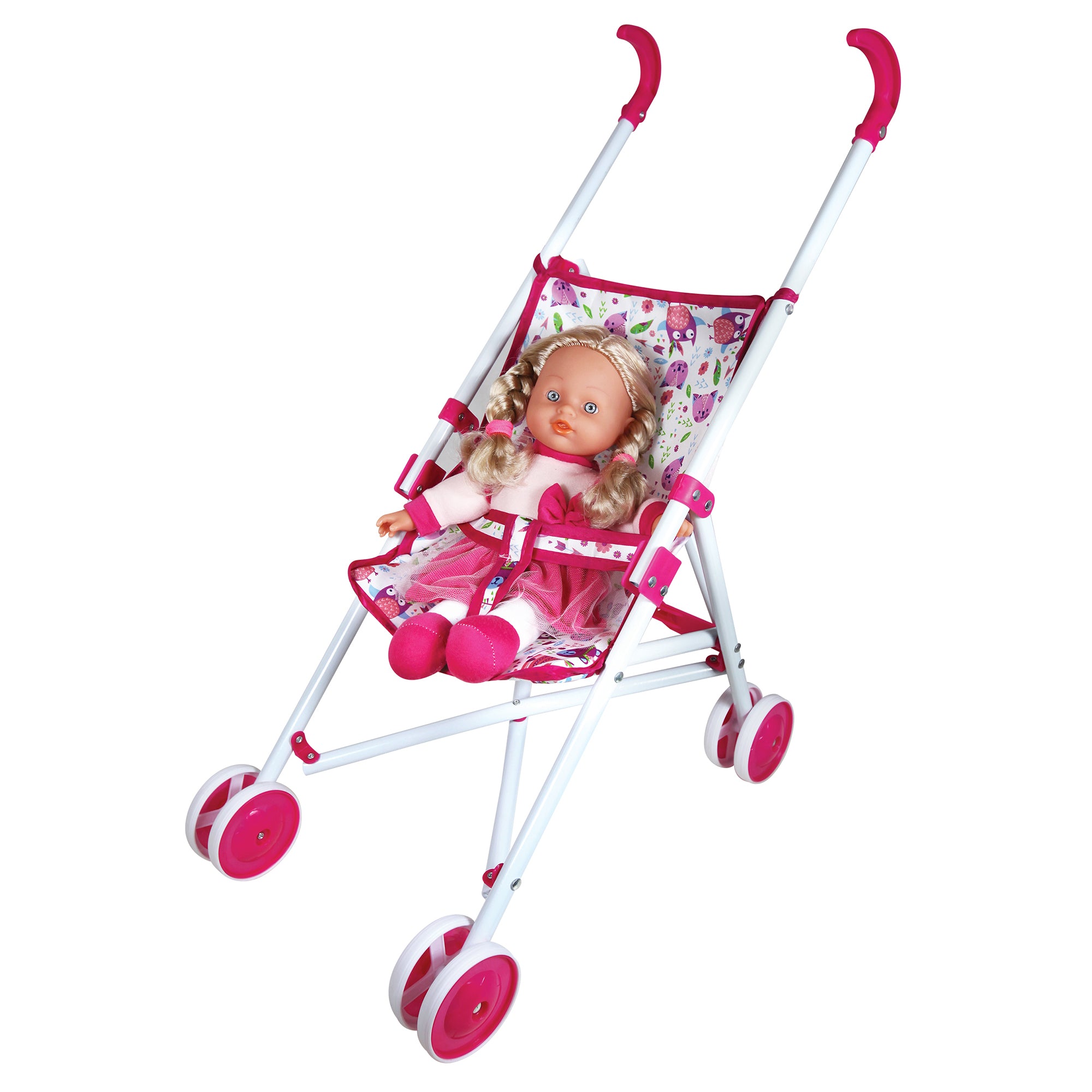 Alternative view of Adorable 12" Doll Playset with Stroller, Bed, and Highchair