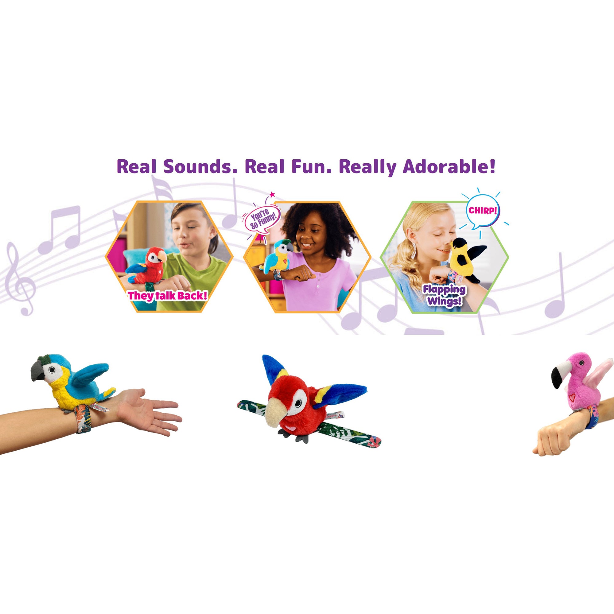 Happy Yappers Interactive Plush Birds - Toucan & Flamingo 2 Pack - Image 4