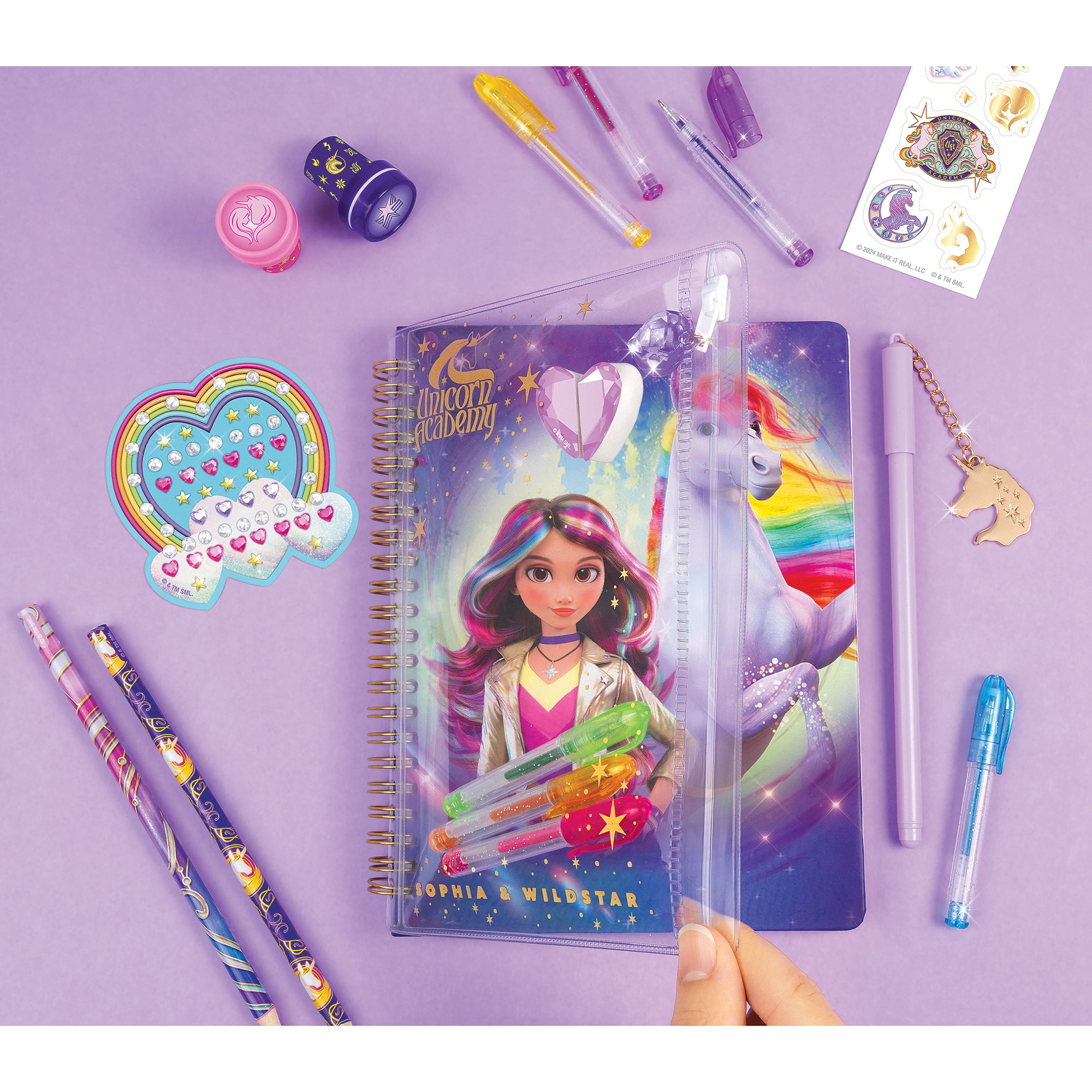 Unicorn Academy Enchanted Stationery Set - 17-Piece Art Kit - Image 4