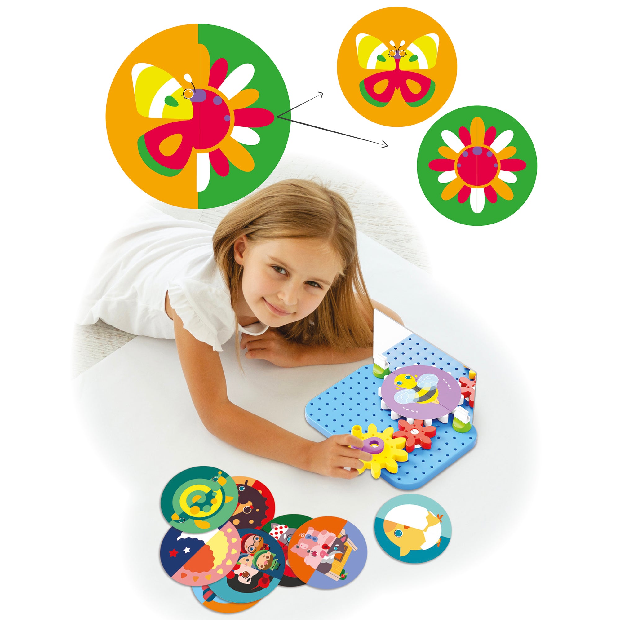Quercetti Mirrorello - Interactive Gear Assembly Toy - STEM Learning for Kids 4+ - Image 3