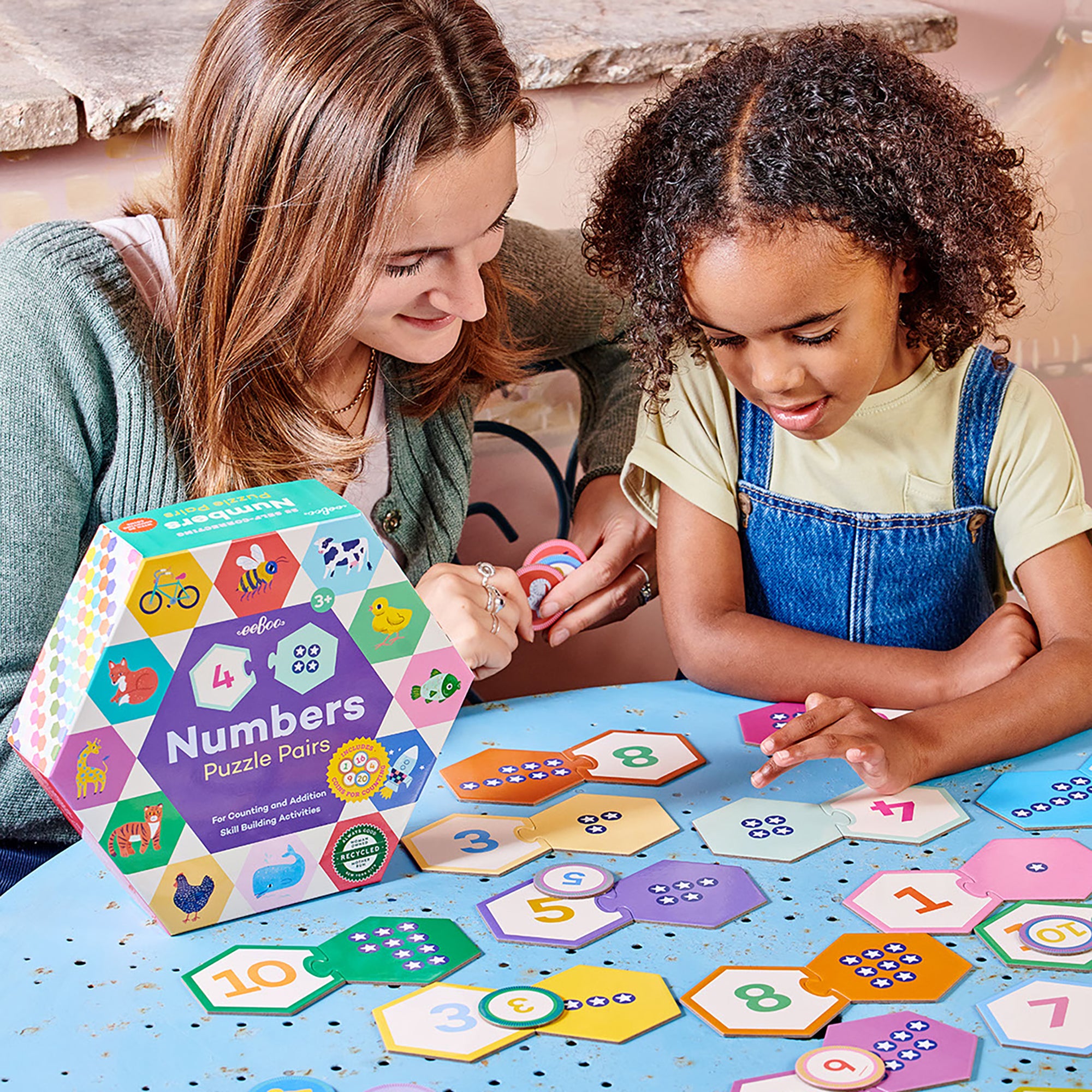 Hexagon Puzzle Pairs: Numbers - 25 pc - Image 3