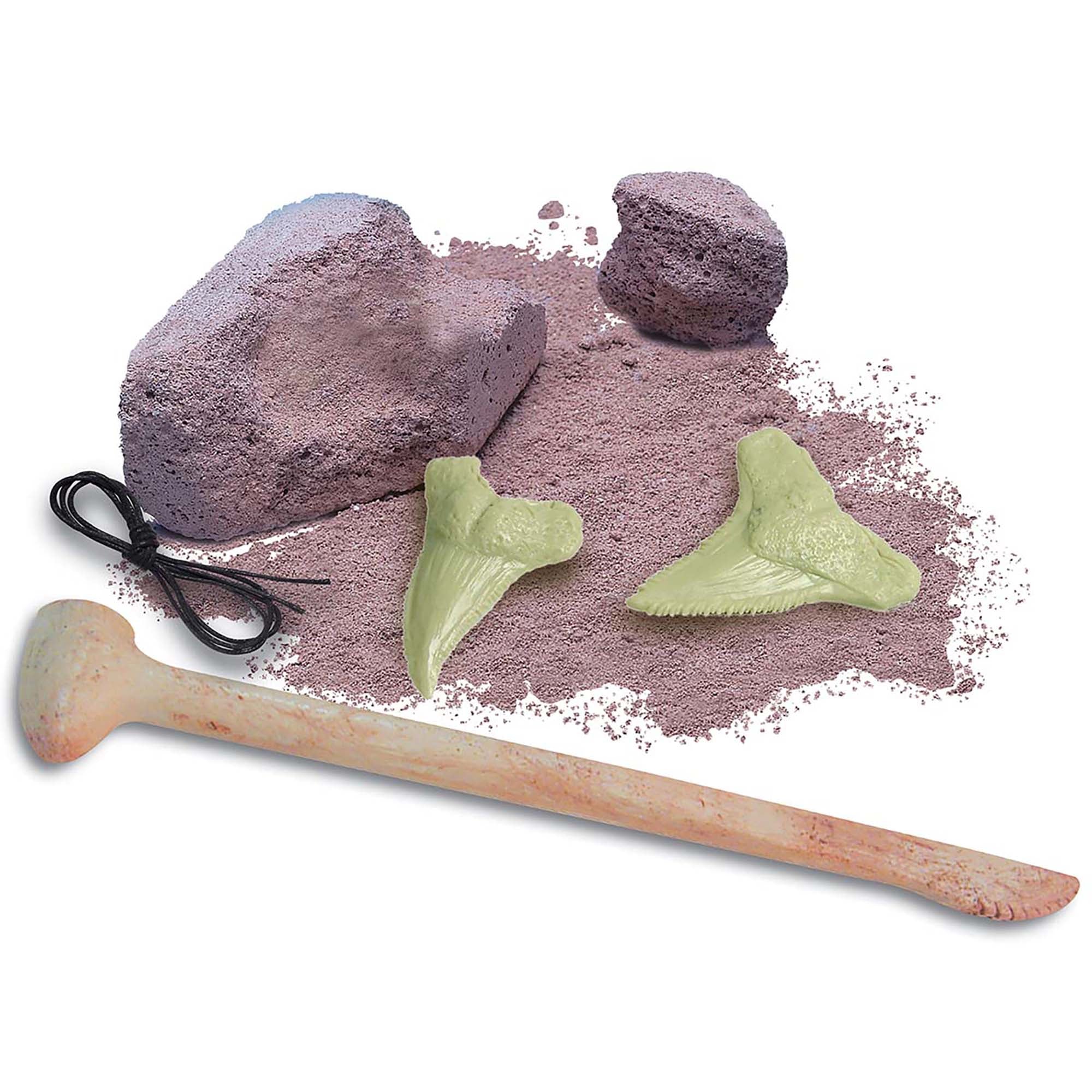 Alternative view of KidzLabs Glow-in-the-Dark Shark Tooth Fossil Digging Kit