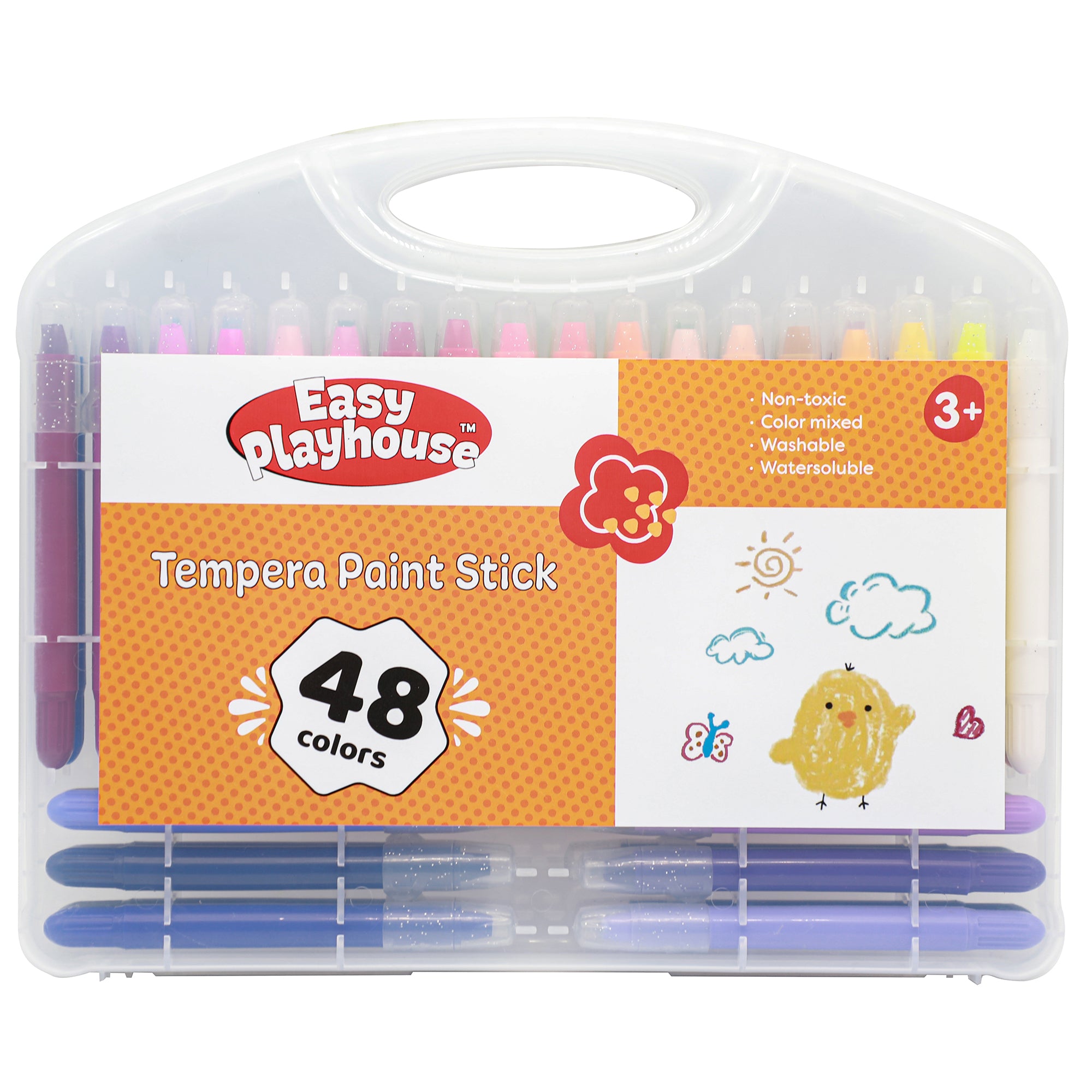 Alternative view of Easy Playhouse Vibrant Tempera Paint Sticks - 48pk, Non-Toxic