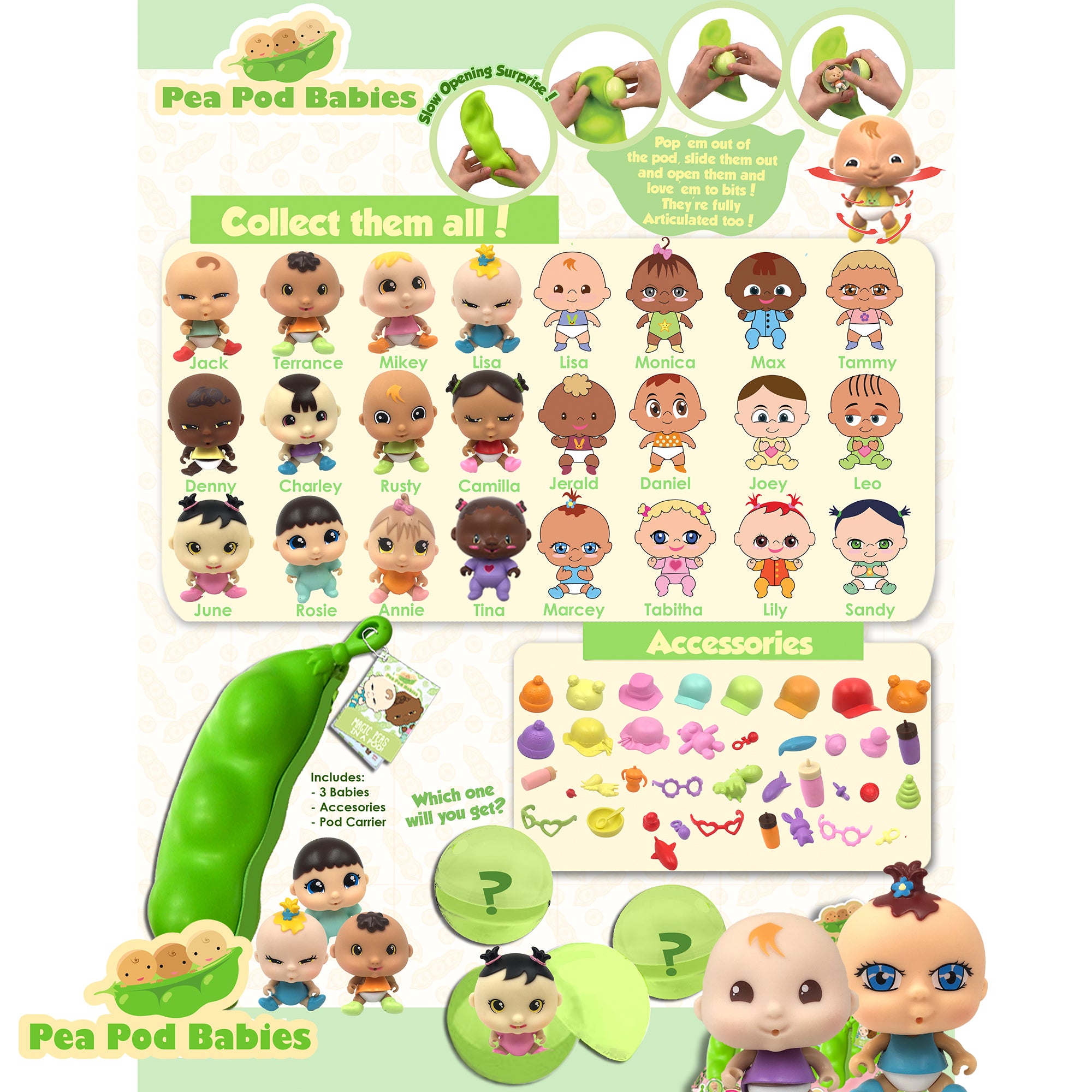 Pea Pod Babies Mystery Surprise 4pk - Mini Dolls & Accessories - Image 3
