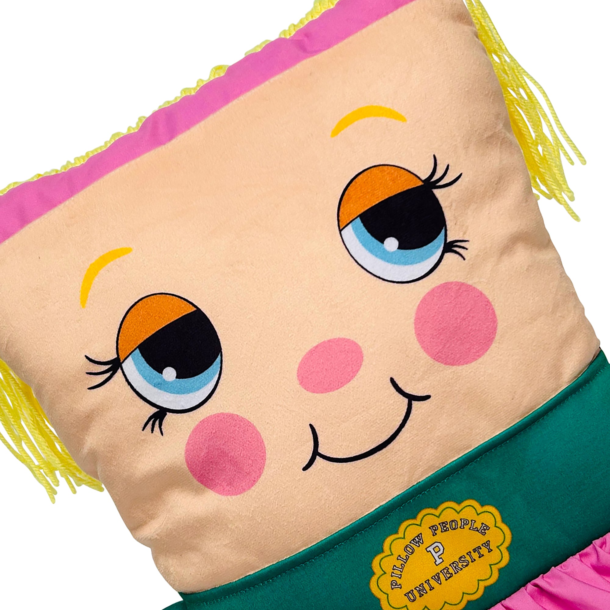 Pillow People Jill College 2-in-1 Plush Toy & Pillow – Retro 80's Design - Image 3