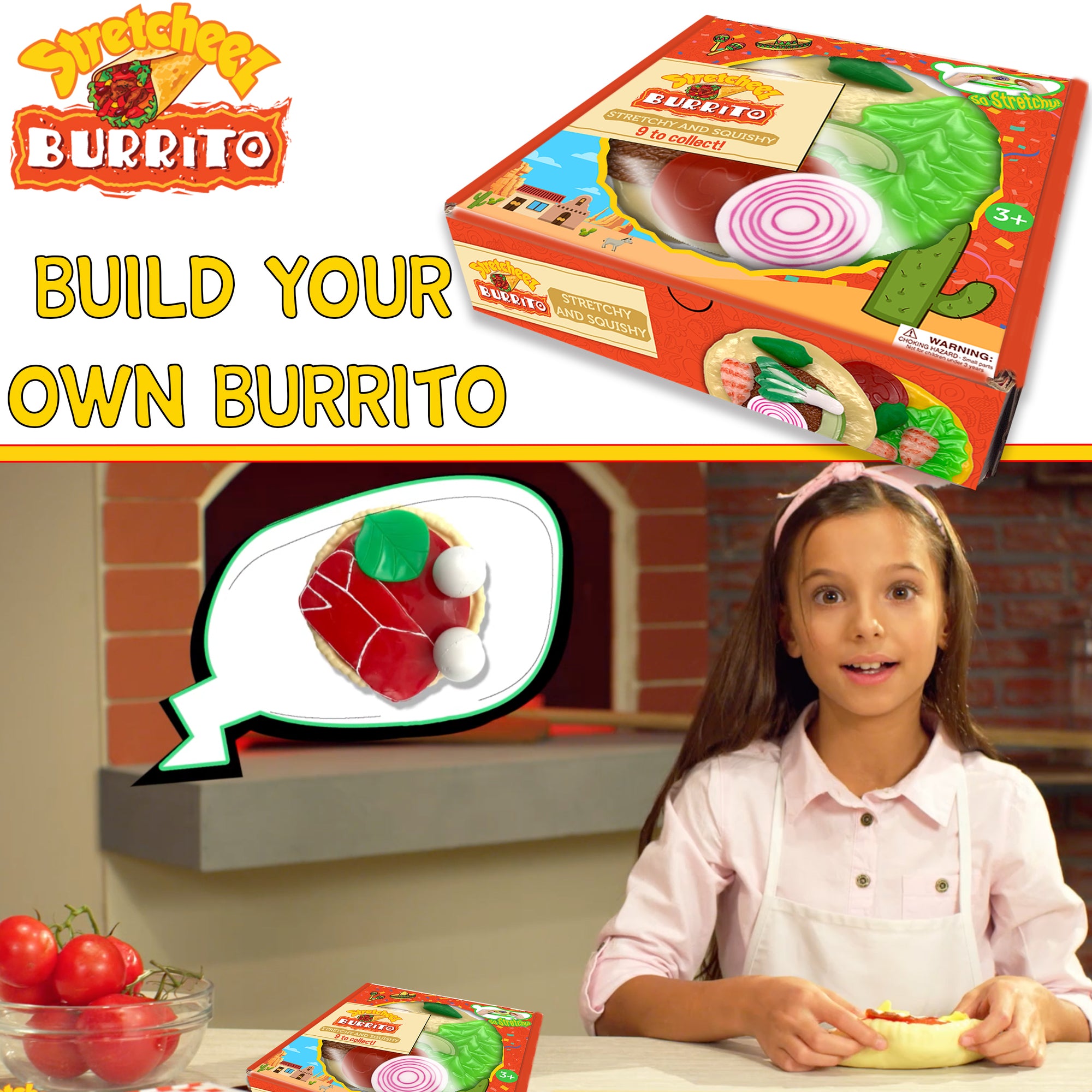 Stretcheez Burrito - Surprise Toppings Stretchy Toy Food Set, Roleplay Age 3+ - Image 5