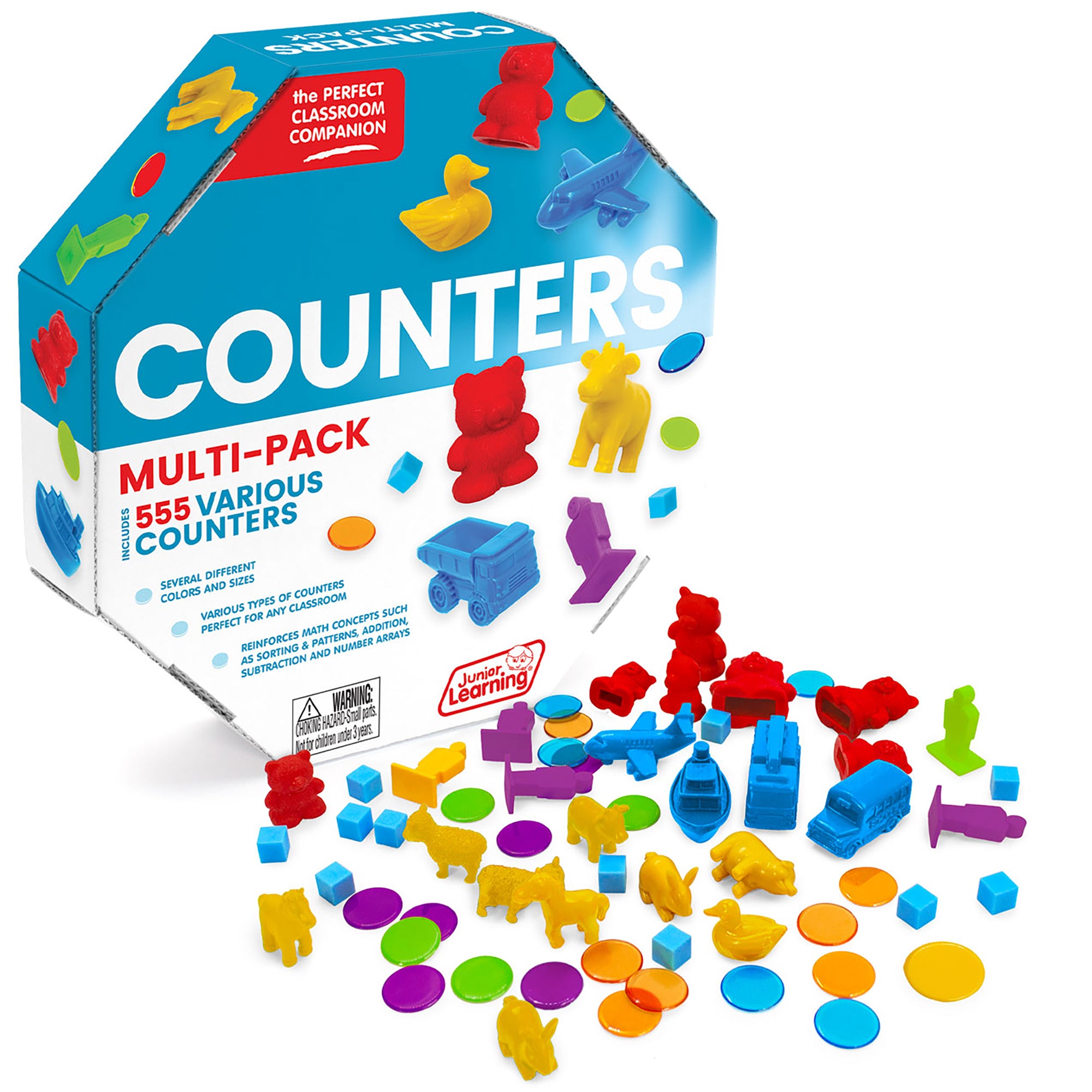Junior Learning Counters Multi-Pack - 555 Piece Colorful Math & Learning Set - Image 2