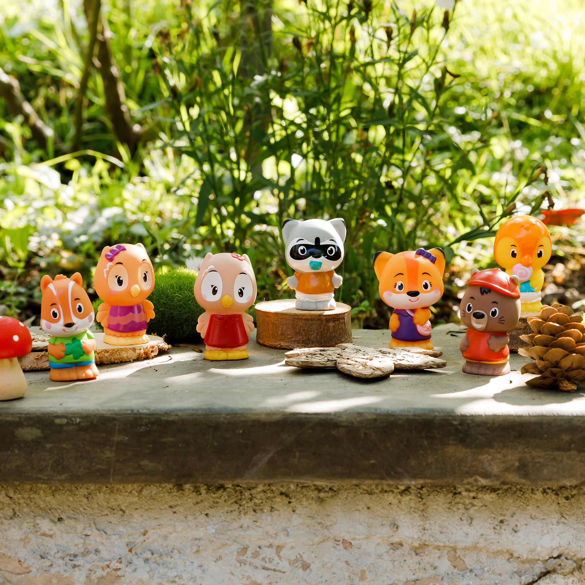Alternative view of Timber Tots Klorofil Family 2 Inch Plush Animal Set - 7 Characters