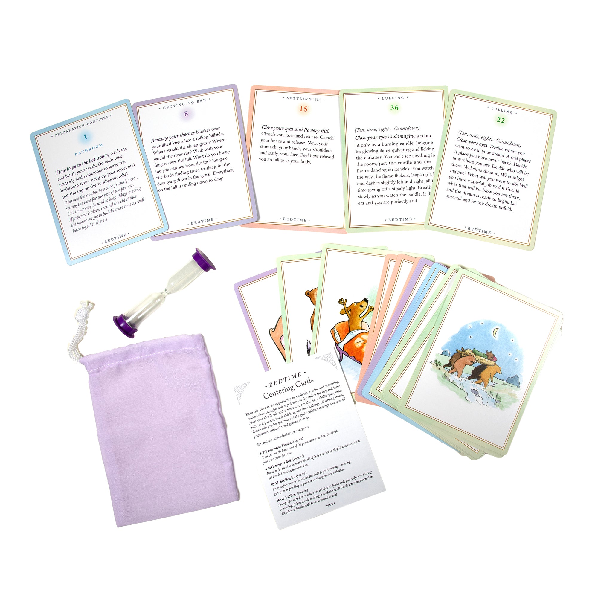 Alternative view of Centering Cards: Bedtime 36-Card Set with Timer and Bag