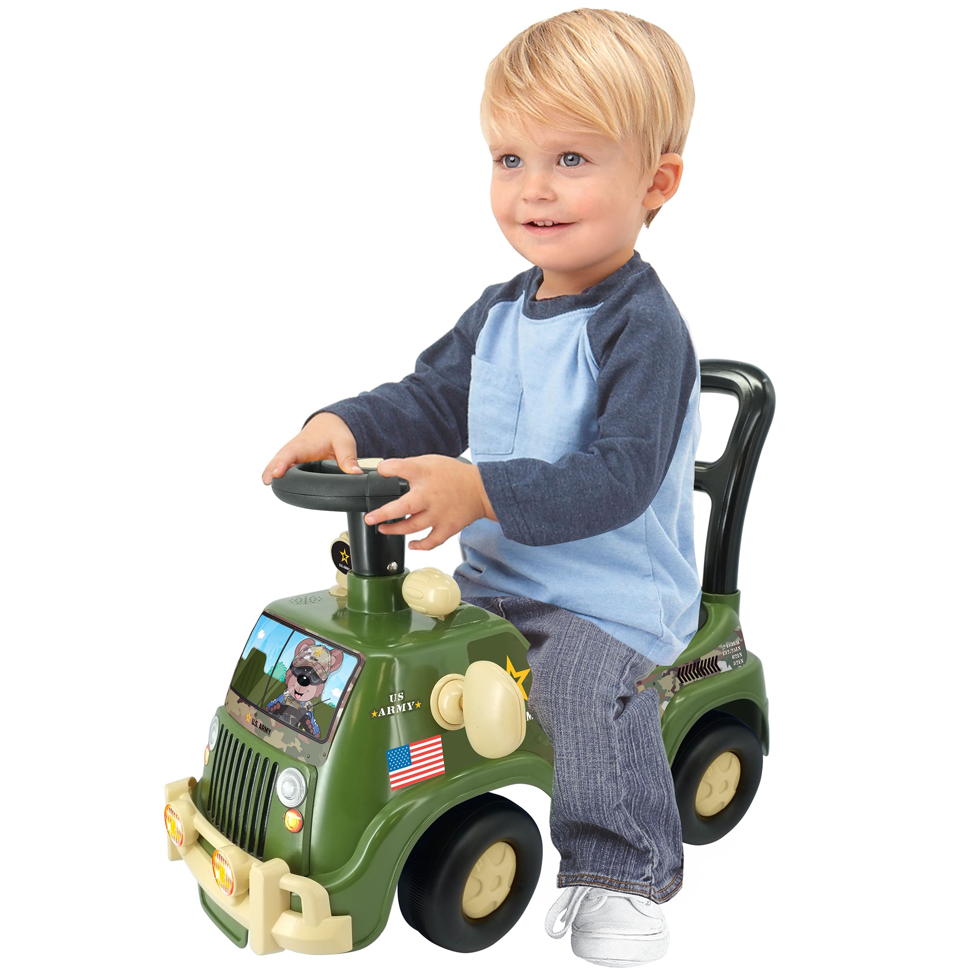 Kiddieland - Lights N' Sounds Activity Truck - U.S. Army Ride-On - Image 5