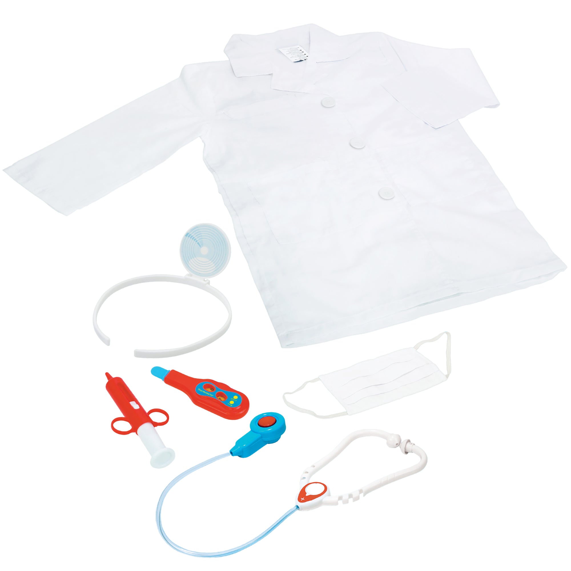 Playful Minds 6pc Doctor Dress Up Set - White & Red