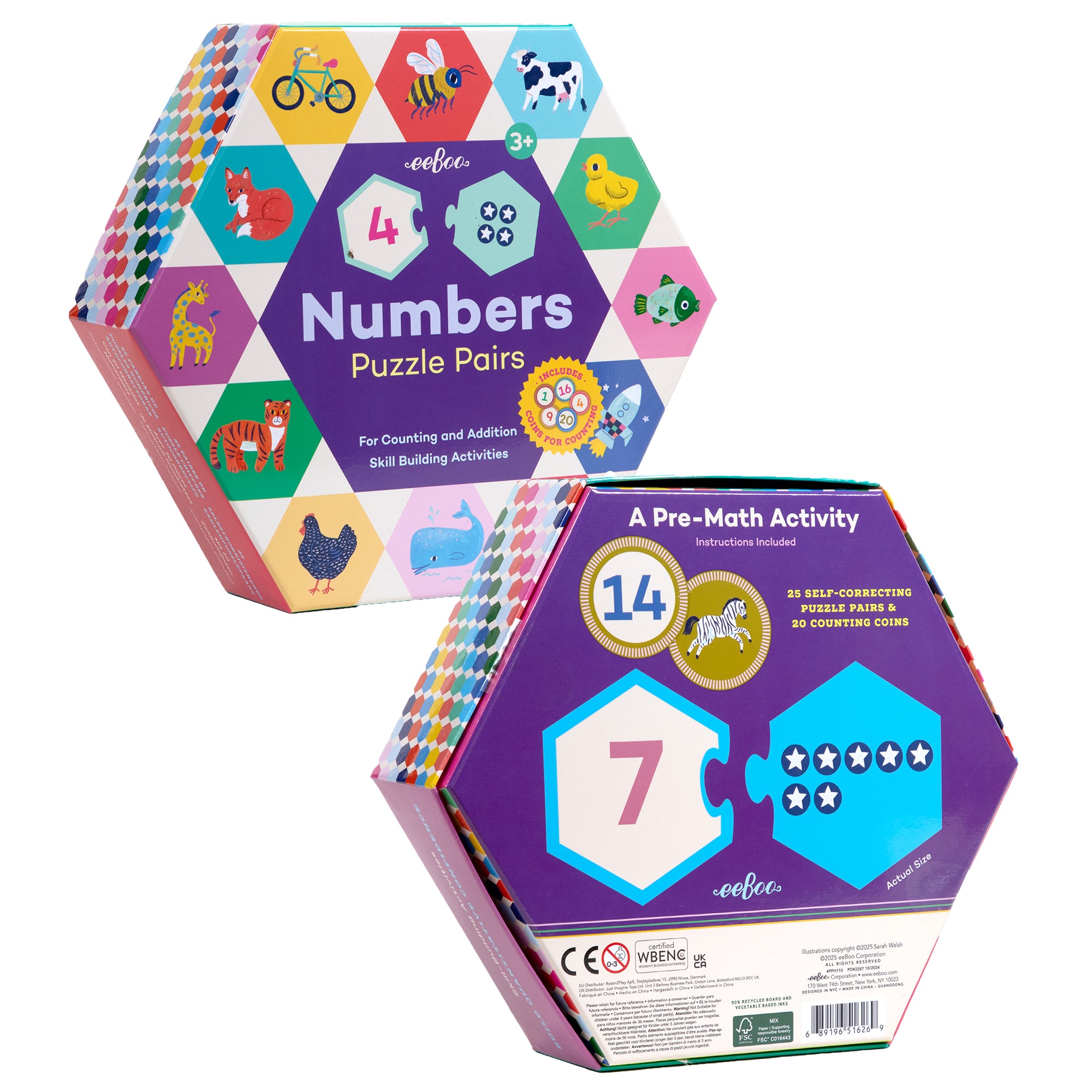 Hexagon Puzzle Pairs: Numbers - 25 pc - Image 5
