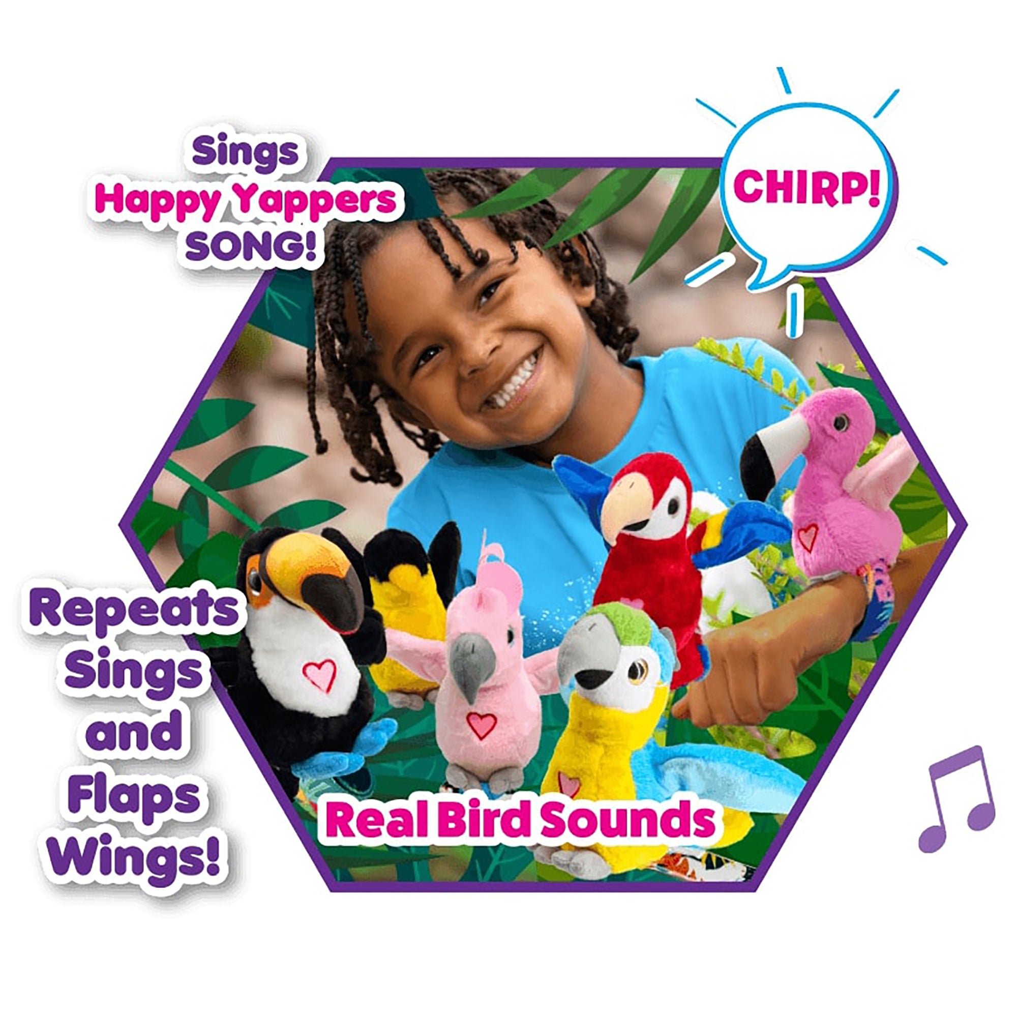 Happy Yappers Interactive Plush Birds - Toucan & Flamingo 2 Pack - Image 5