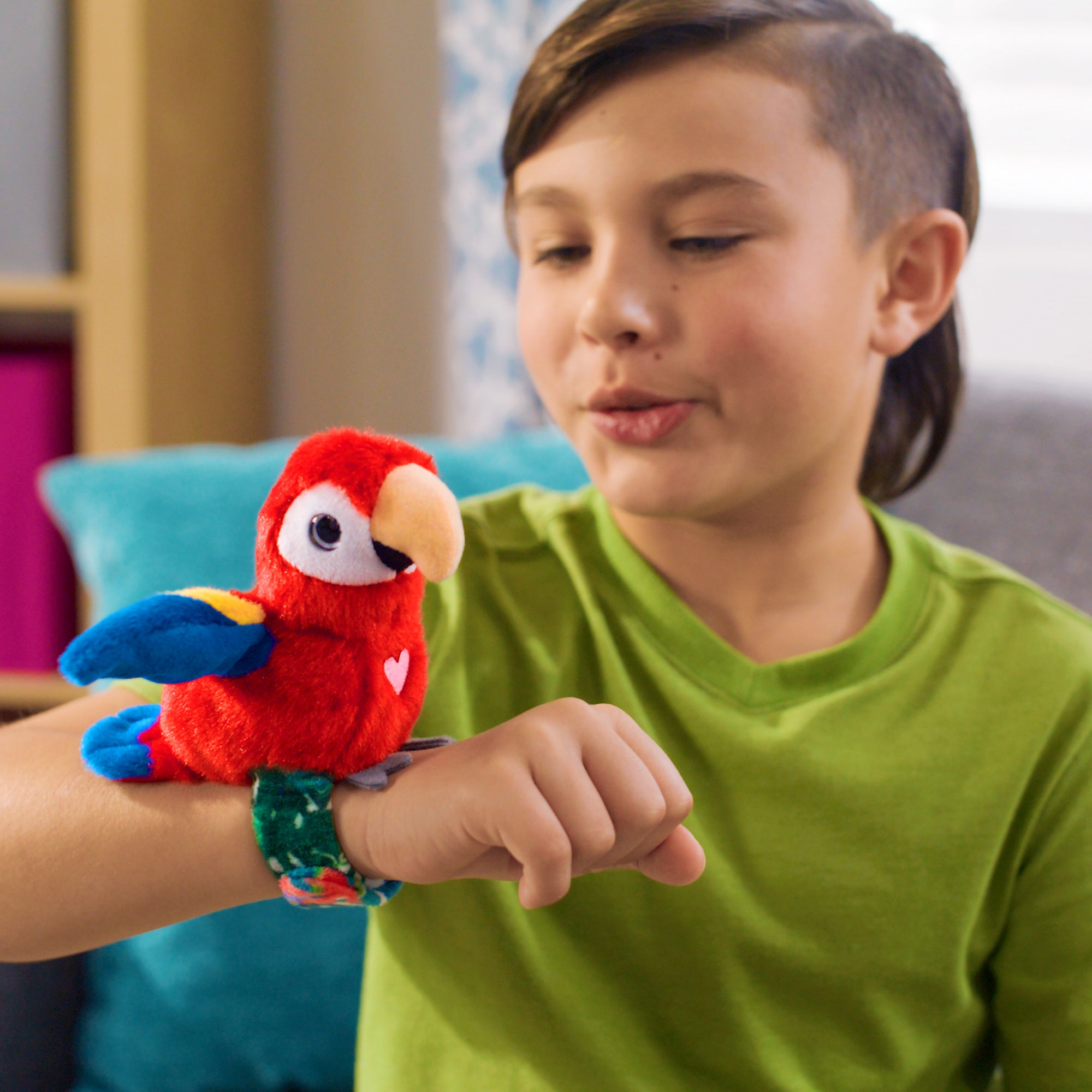 Alternative view of Happy Yappers Interactive Birds - Oriole & Red Parrot Plush Toy 2 Pack