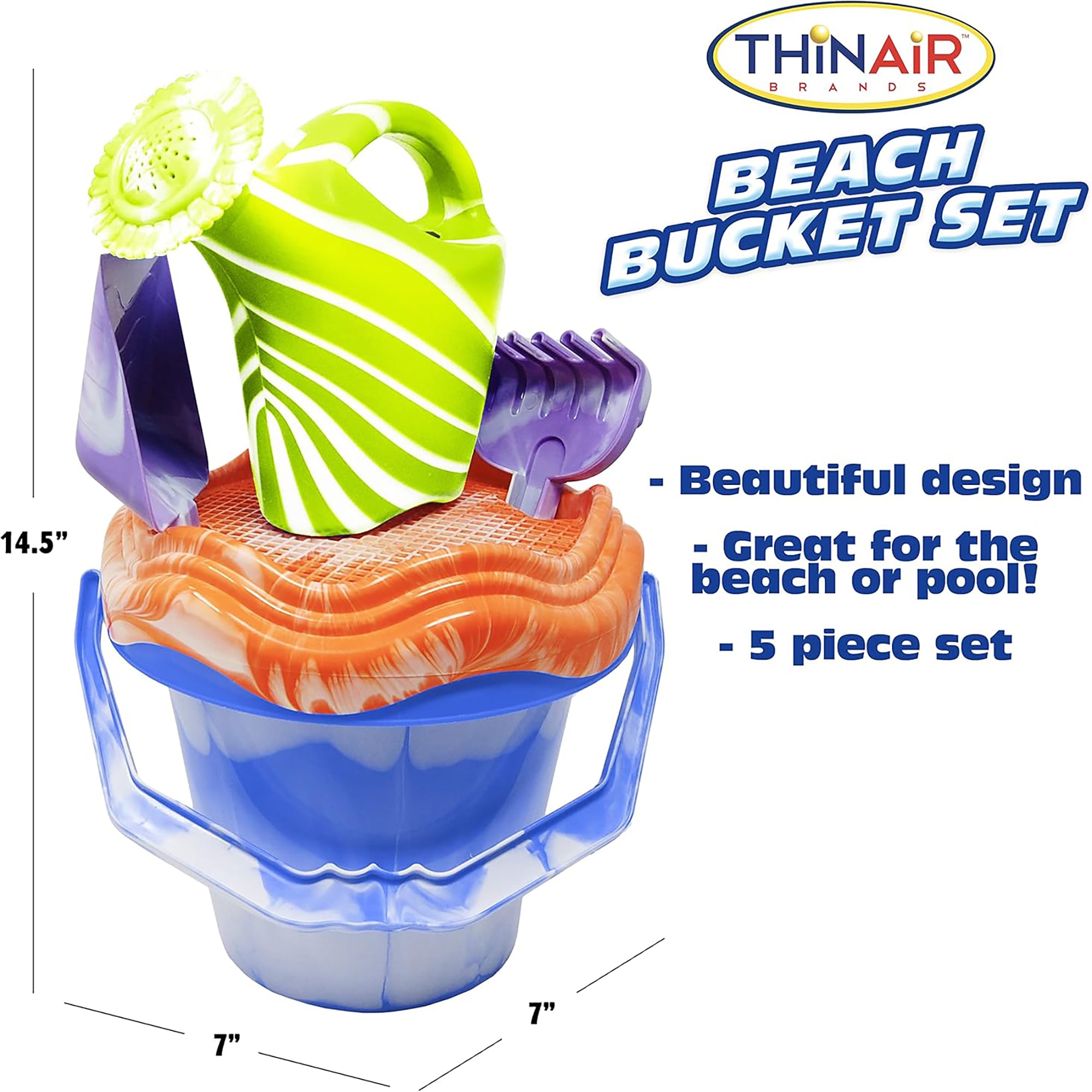 Scooba Duck - 5pc Beach Bucket Set - Sandbox Master Series - Image 2