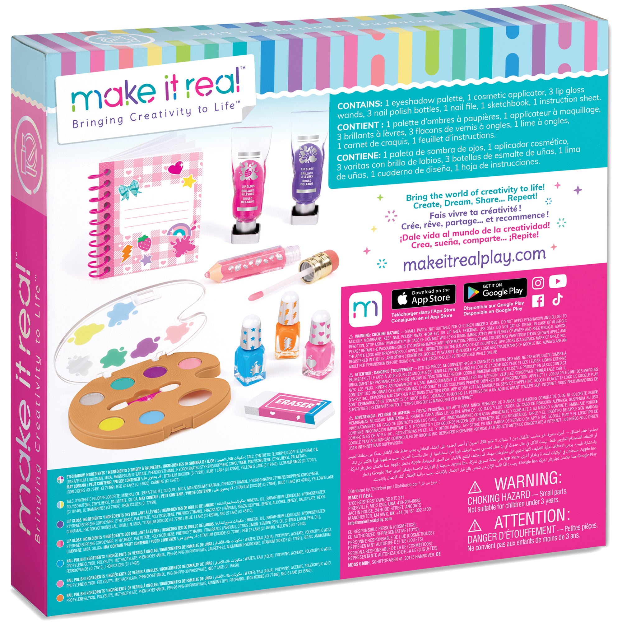 Make It Real Work of Art - Tween Glam Cosmetic Set - 11pc - Image 3