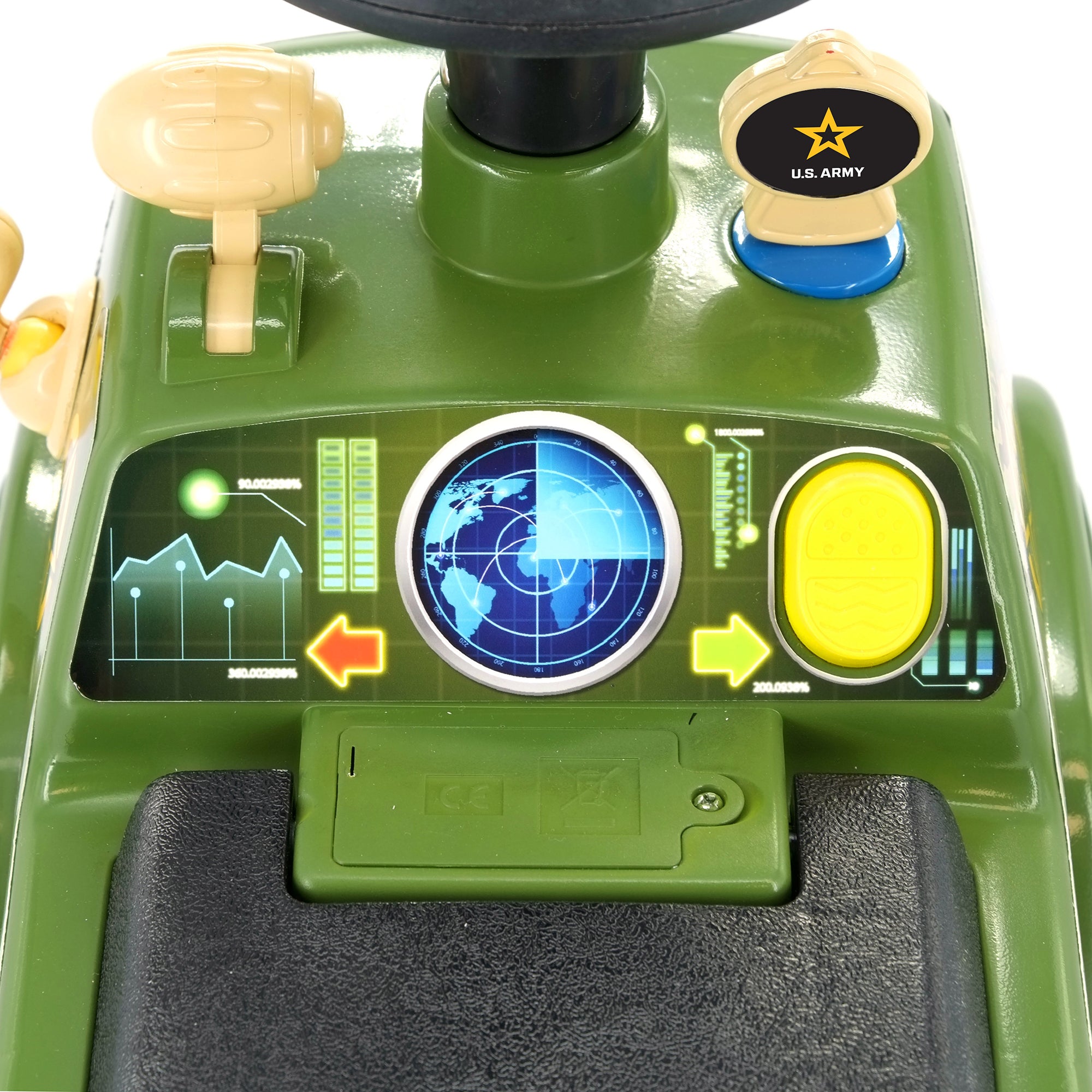 Kiddieland - Lights N' Sounds Activity Truck - U.S. Army Ride-On - Image 3