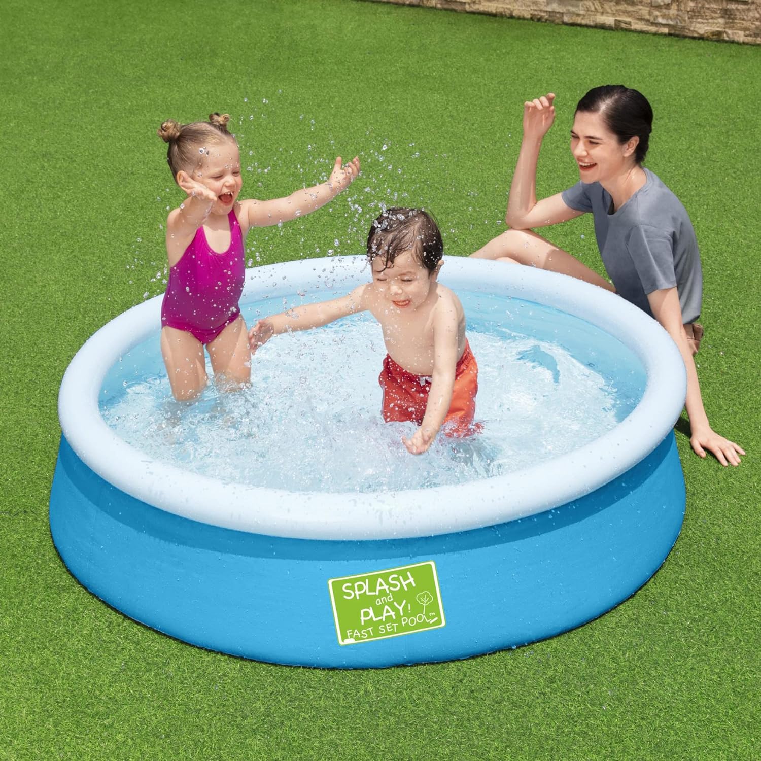 Bestway Fast Set Splash Pool for Kids - Blue, 5' x 15" - Image 5