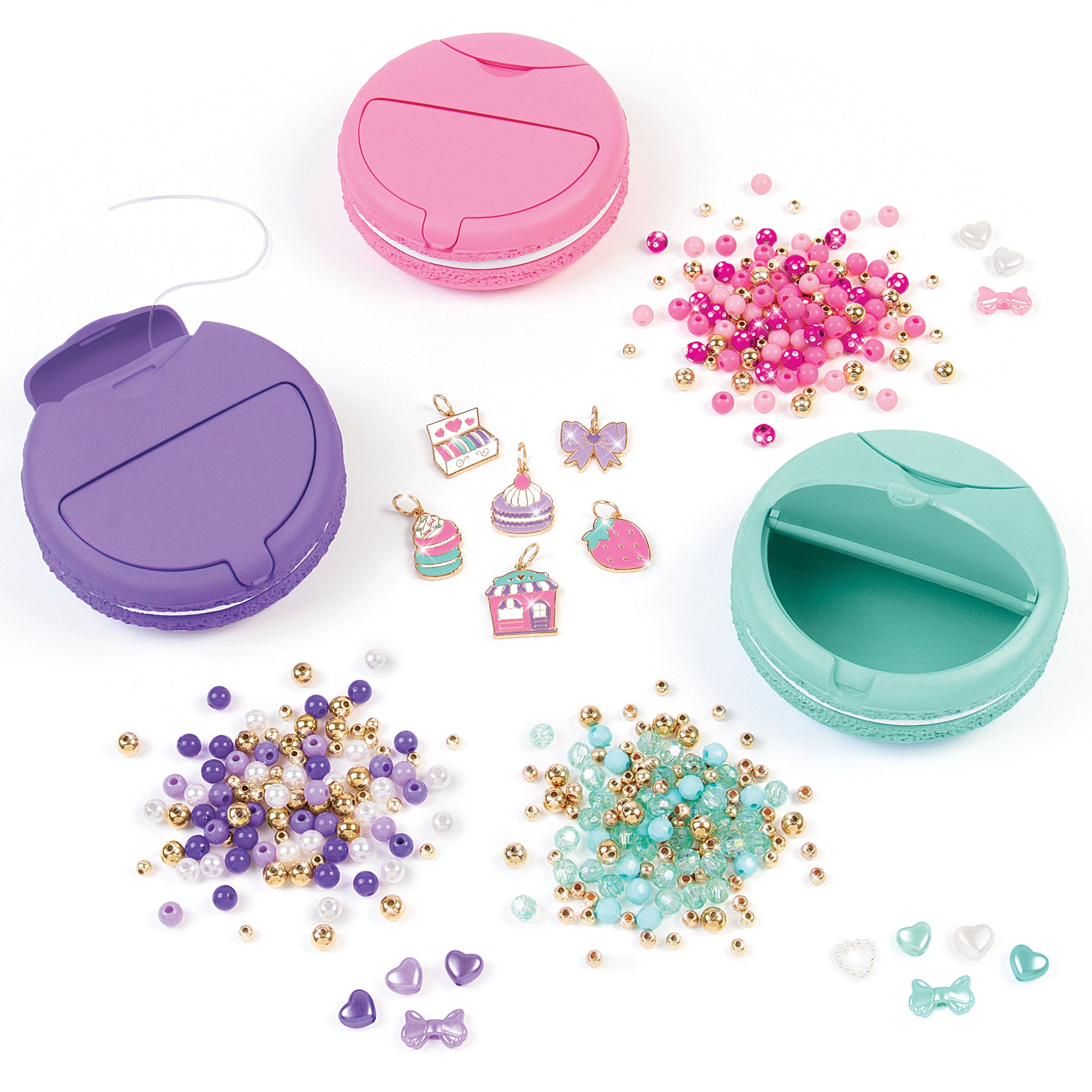 Alternative view of MIR Dessert-Inspired Macaron Bracelet Maker Kit - Pink, Purple, Teal