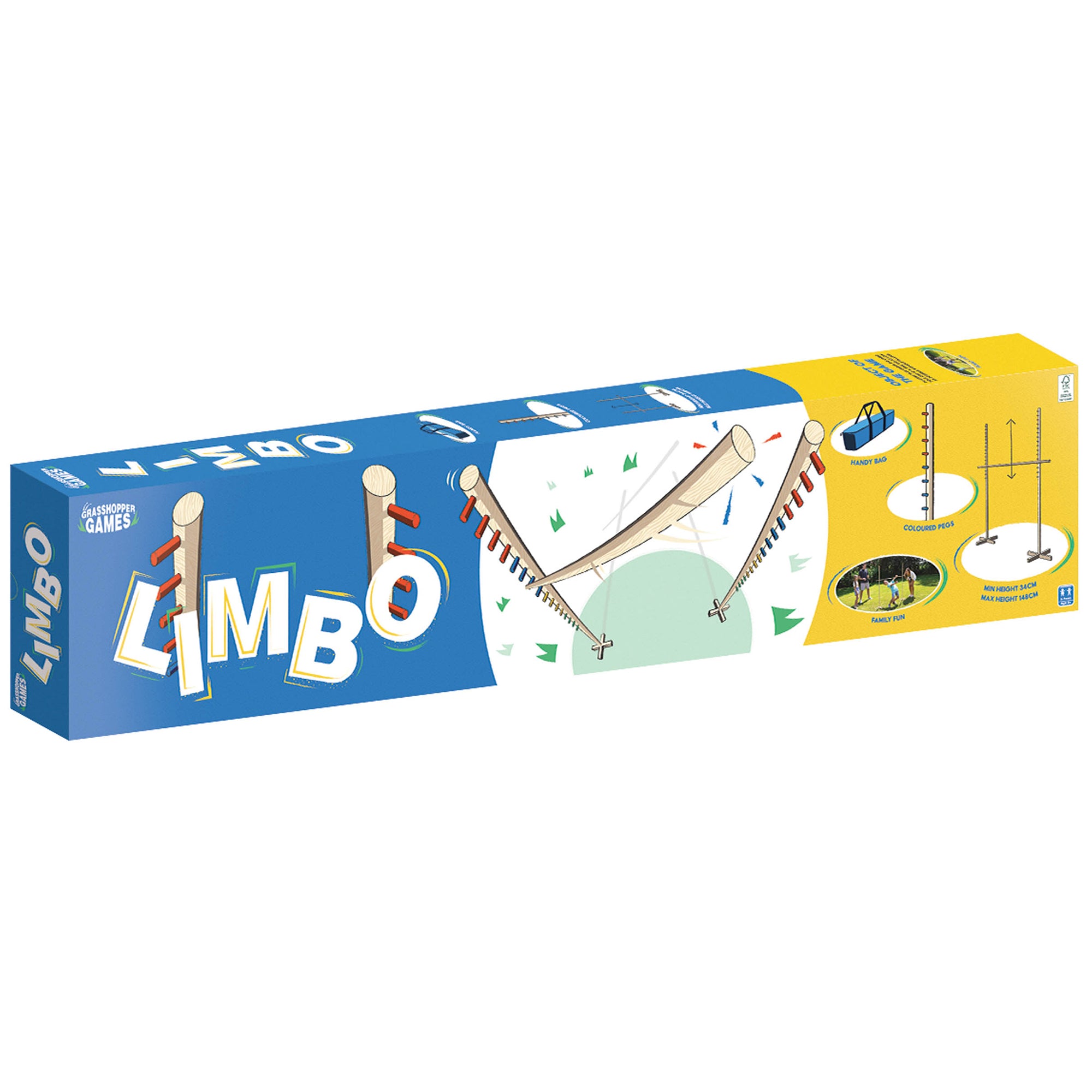 Alternative view of Grasshopper Games Limbo Wood Set Balance Game with Travel Bag for Family Play, Age 3+