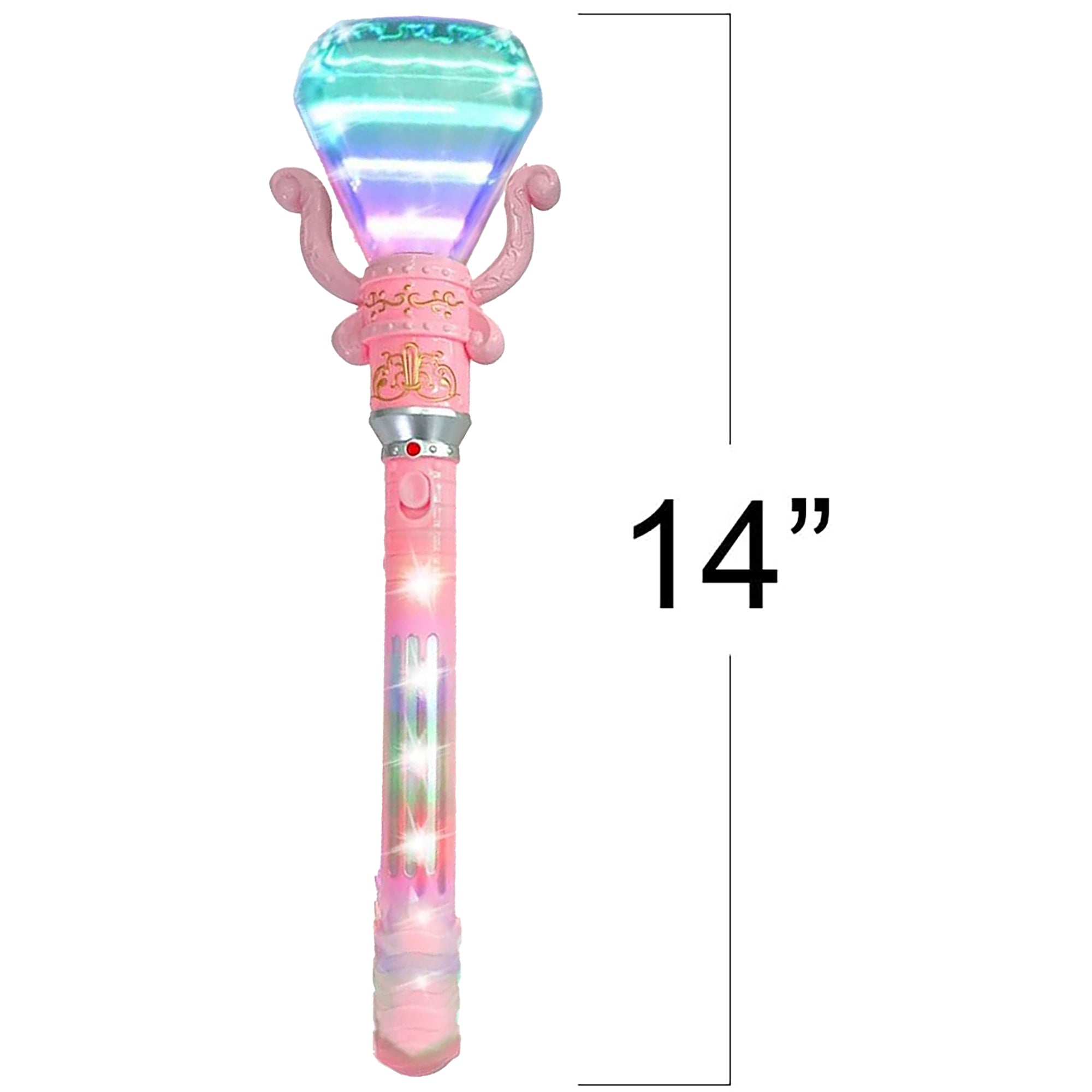 Twinkling Diamond LED Spinning Wands - 2pc Set, Pink & Blue - Image 5
