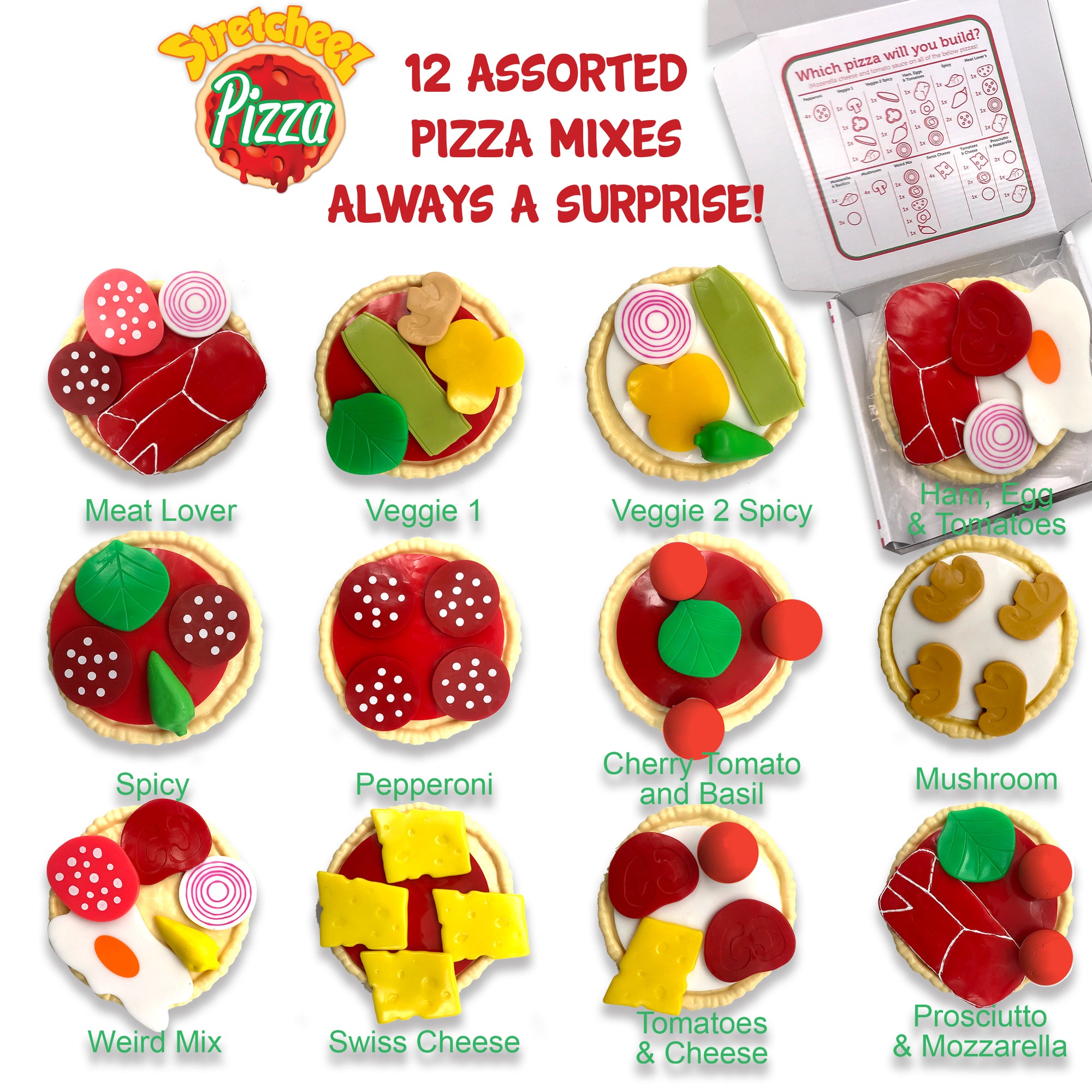 Stretcheez Pizza 2pk – Collectible Squishy Toy Food for Kids 3+ - Image 3