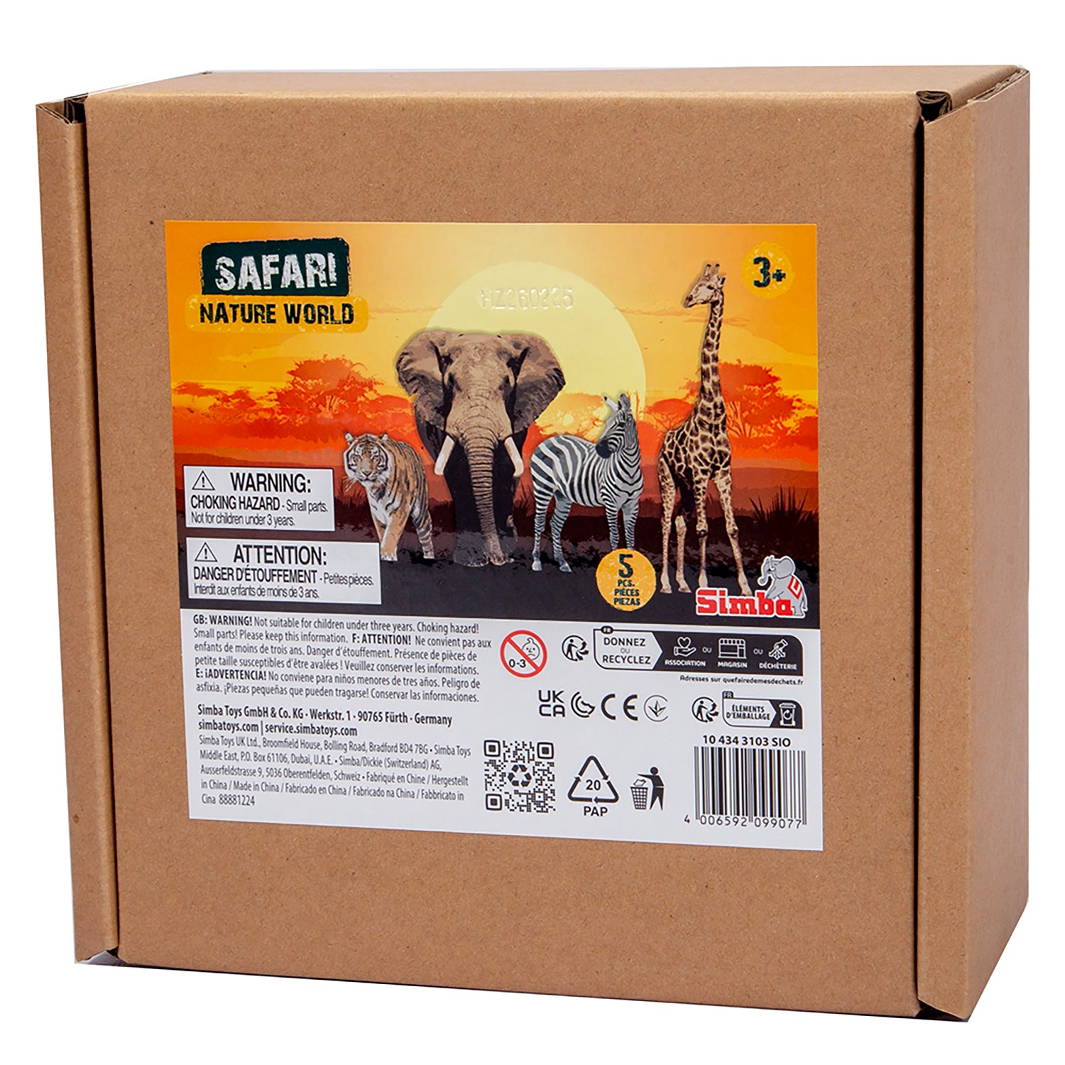 Alternative view of Simba Toys Safari Adventure Set - 5 Realistic Animal Figures