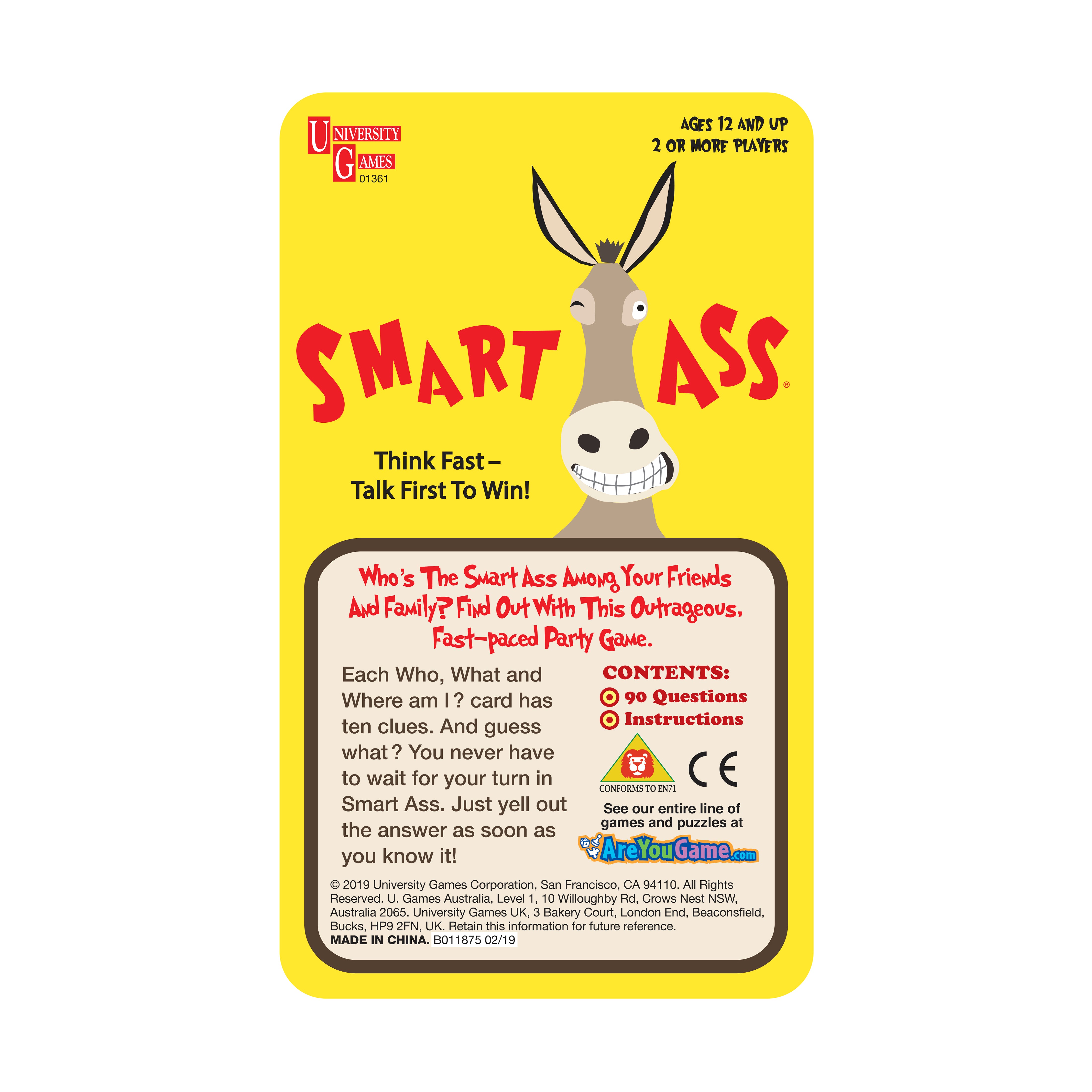 Smart Ass Quick-Fire Party Card Game and Booster Set - Image 3