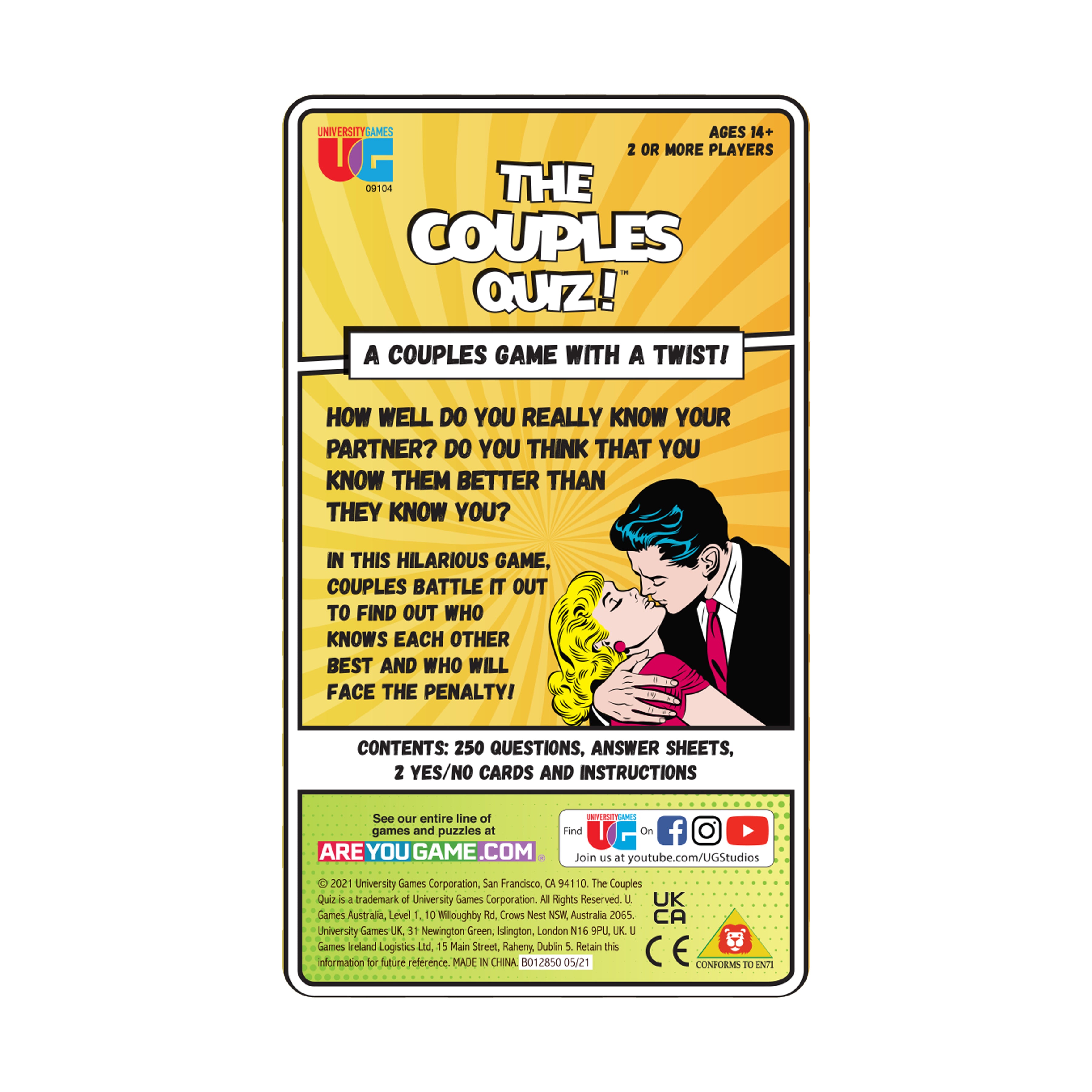 Alternative view of The Couples Quiz! Tin - Ultimate Test of Love and Humor