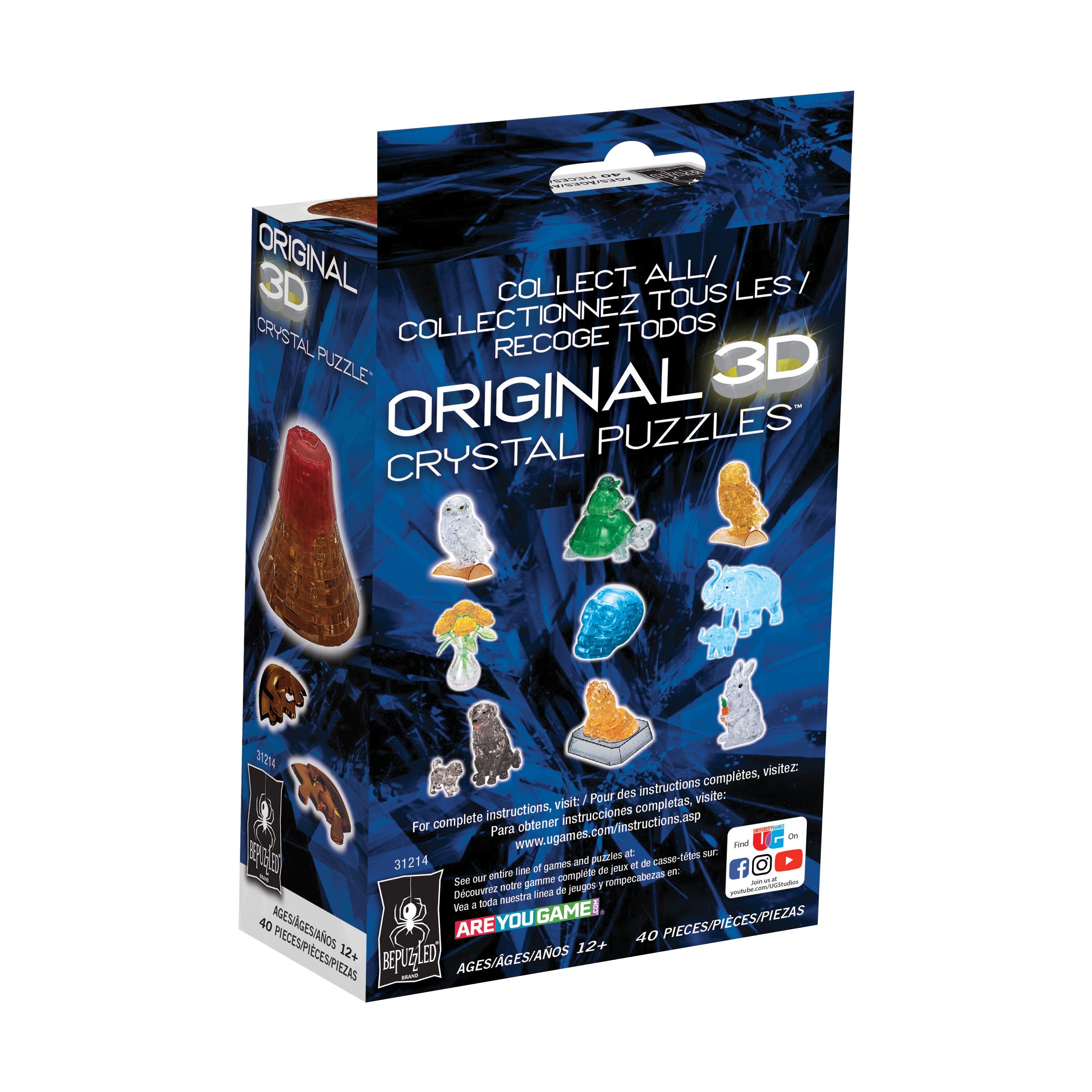 Eruptive Excitement 3D Crystal Puzzle - Volcano, 40 Pieces - Image 3