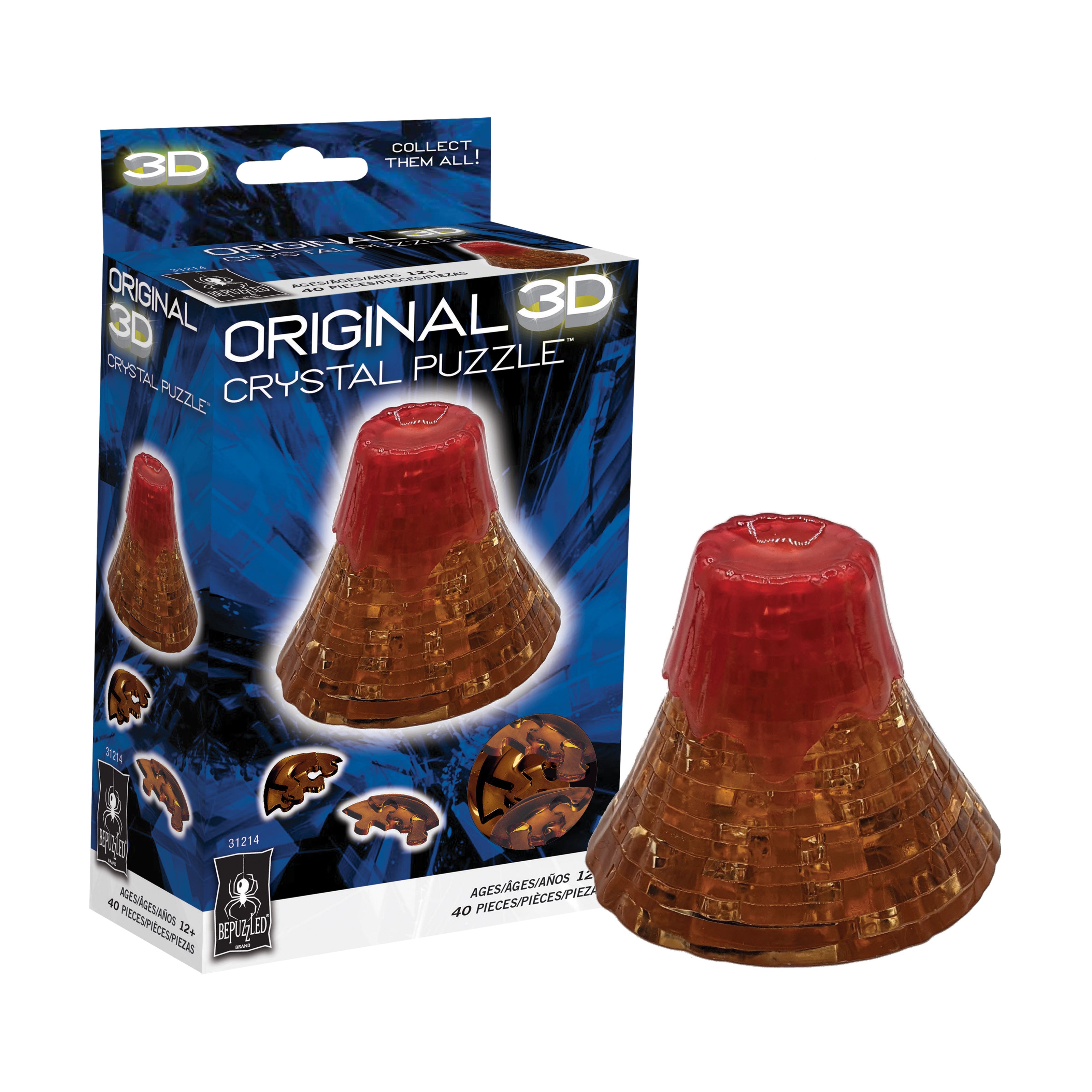 Eruptive Excitement 3D Crystal Puzzle - Volcano, 40 Pieces - Image 4