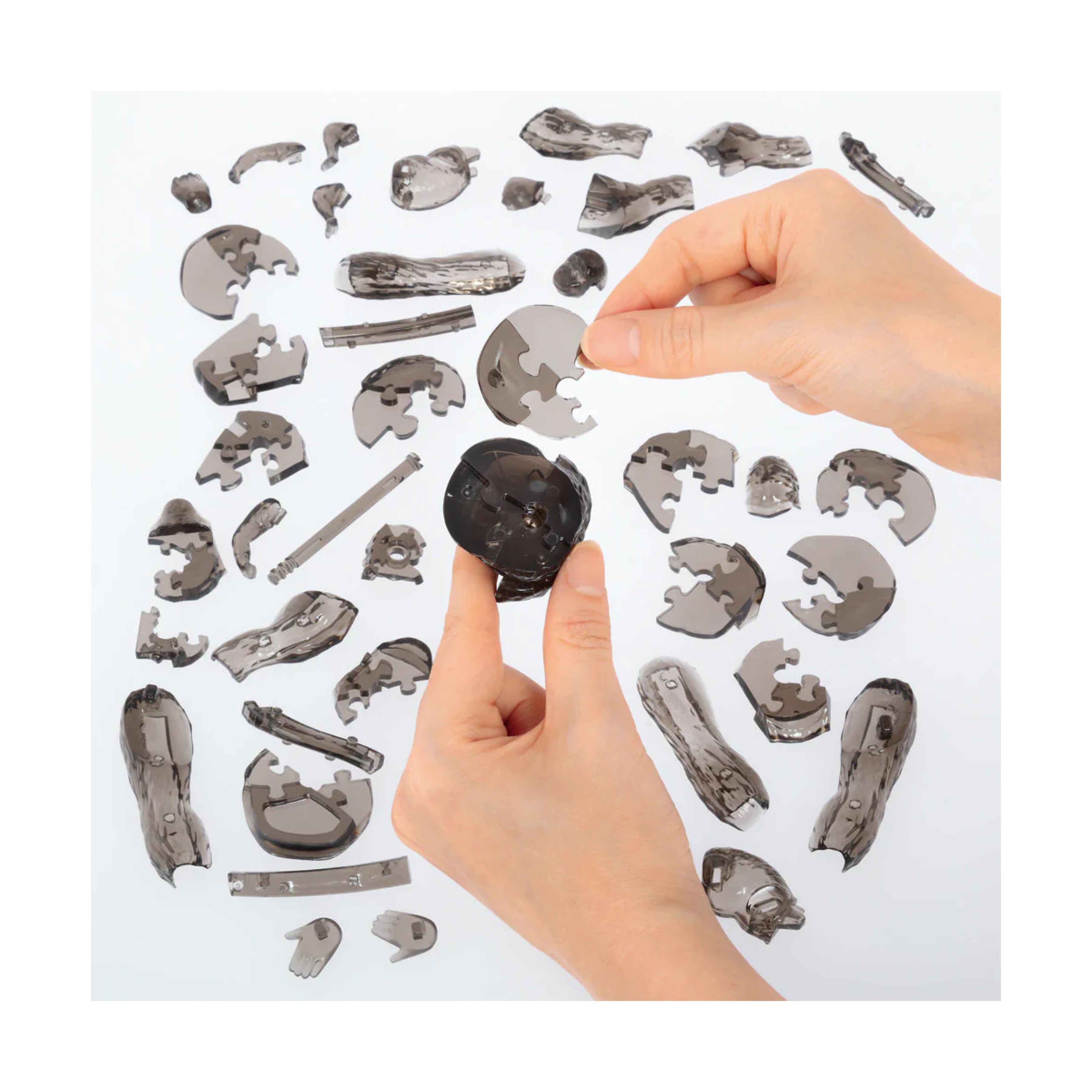 3D Crystal Puzzle - Gorilla and Baby (Black): 48 Pcs - Image 5