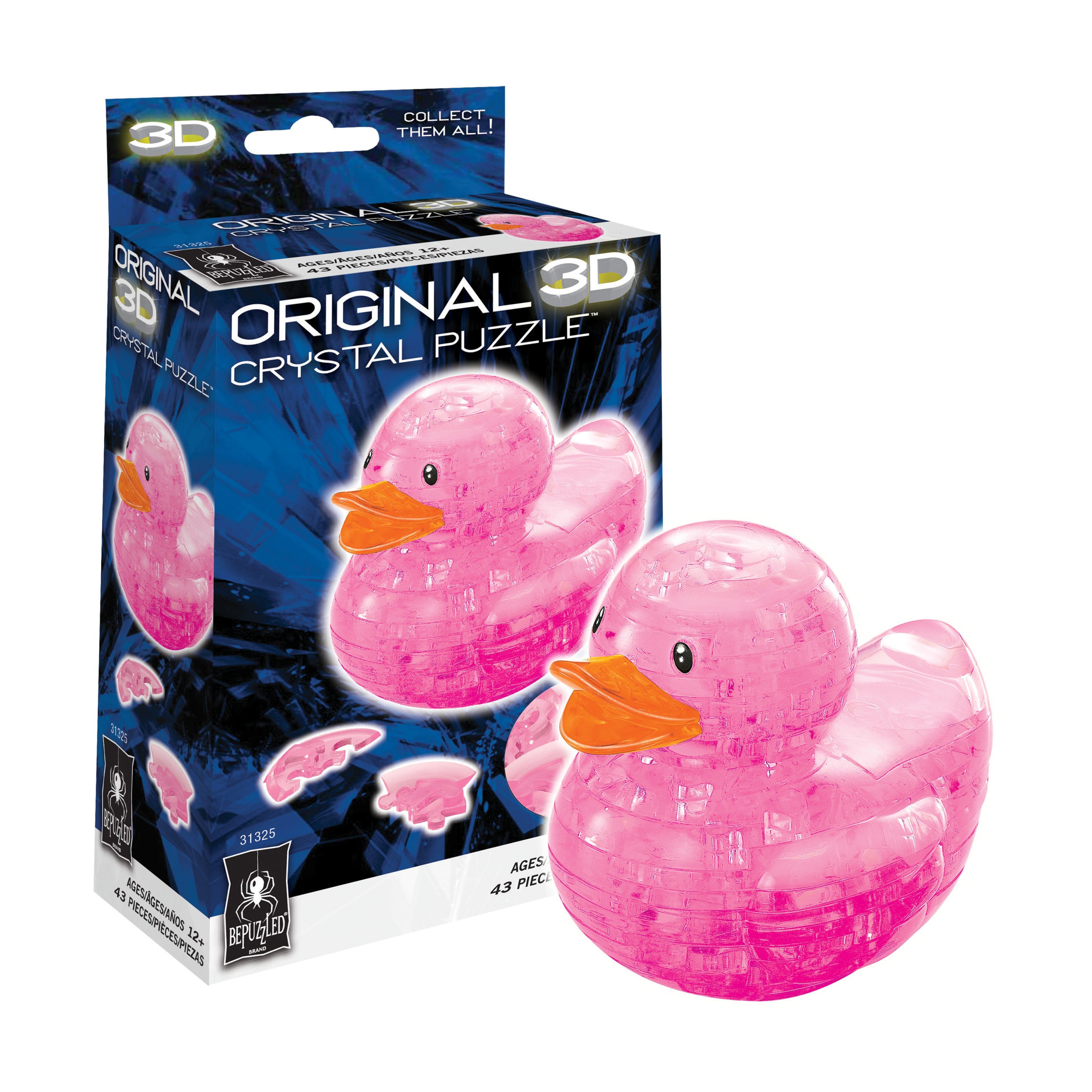 Pink Crystal Rubber Duck 3D Puzzle - Delightful Assembly Fun - Image 2
