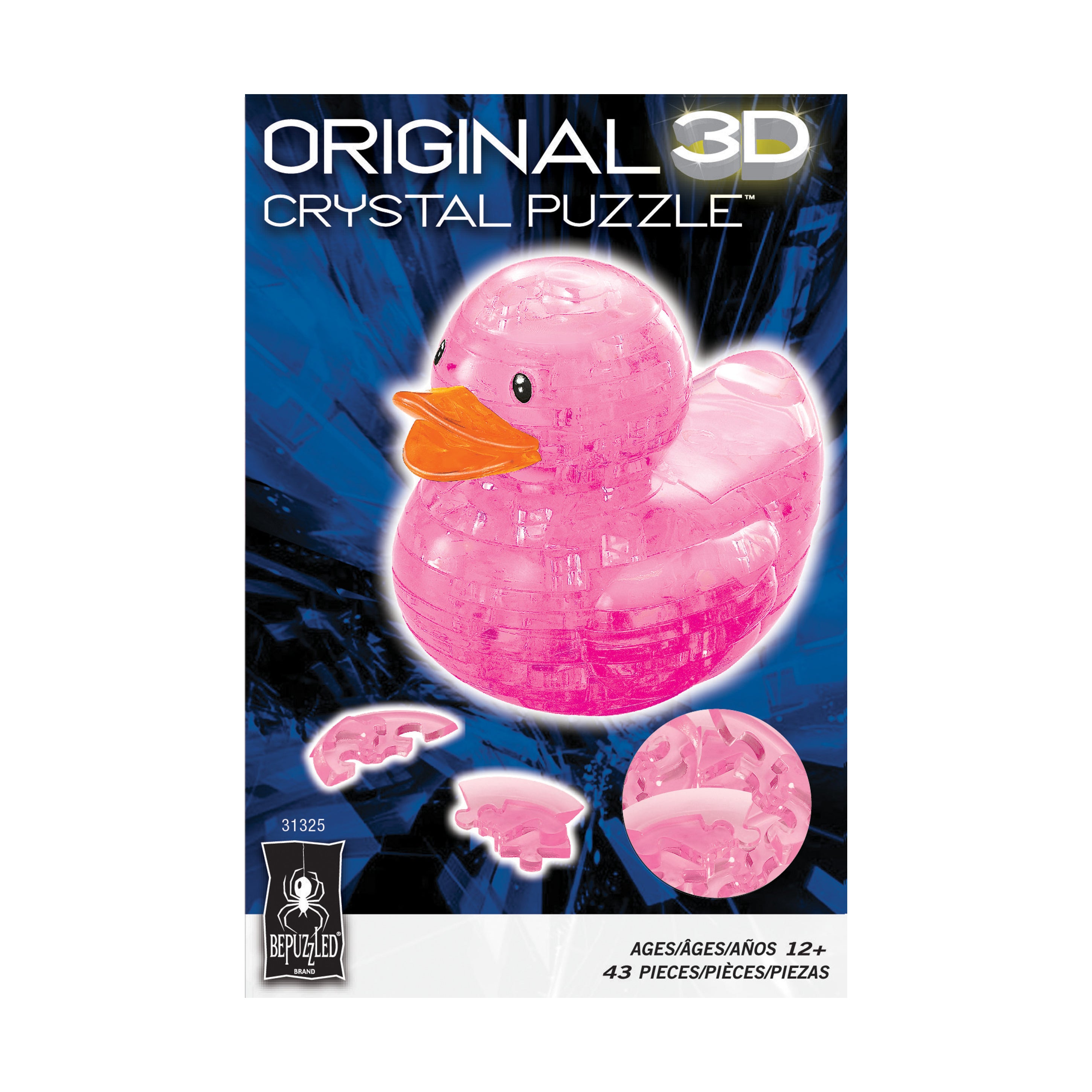 Pink Crystal Rubber Duck 3D Puzzle - Delightful Assembly Fun - Image 3