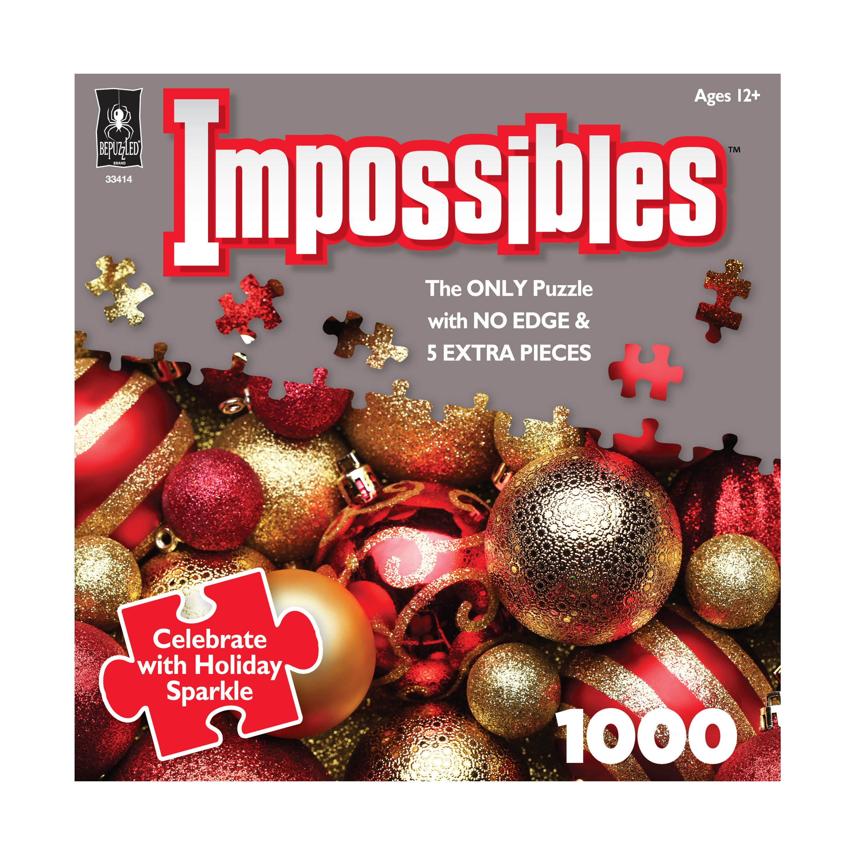 Alternative view of Be Puzzled Celebrate with Holiday Sparkle Jigsaw Puzzle - 1000 pc