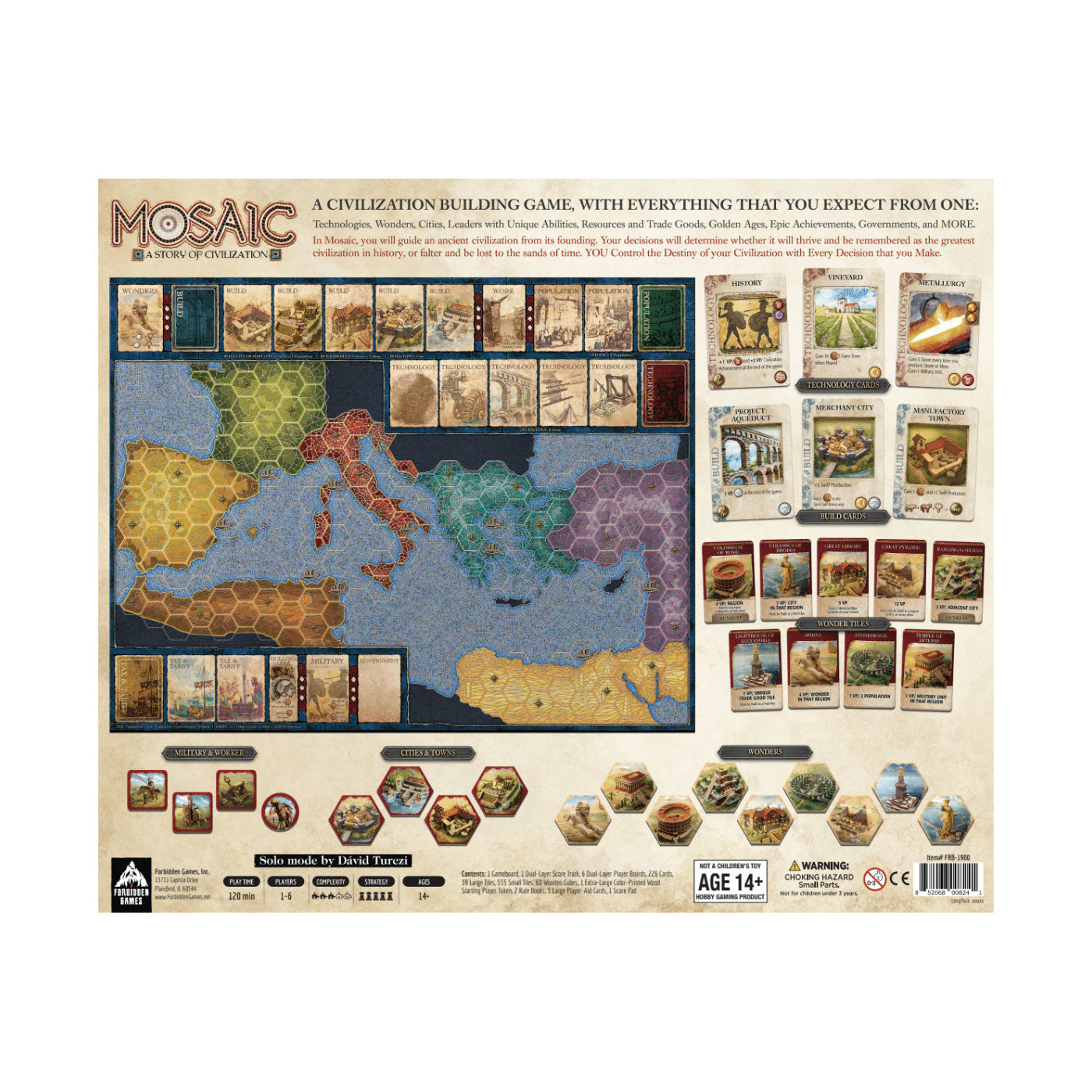 Alternative view of Mosaic: A Story of Civilization - Sphinx Edition Board Game