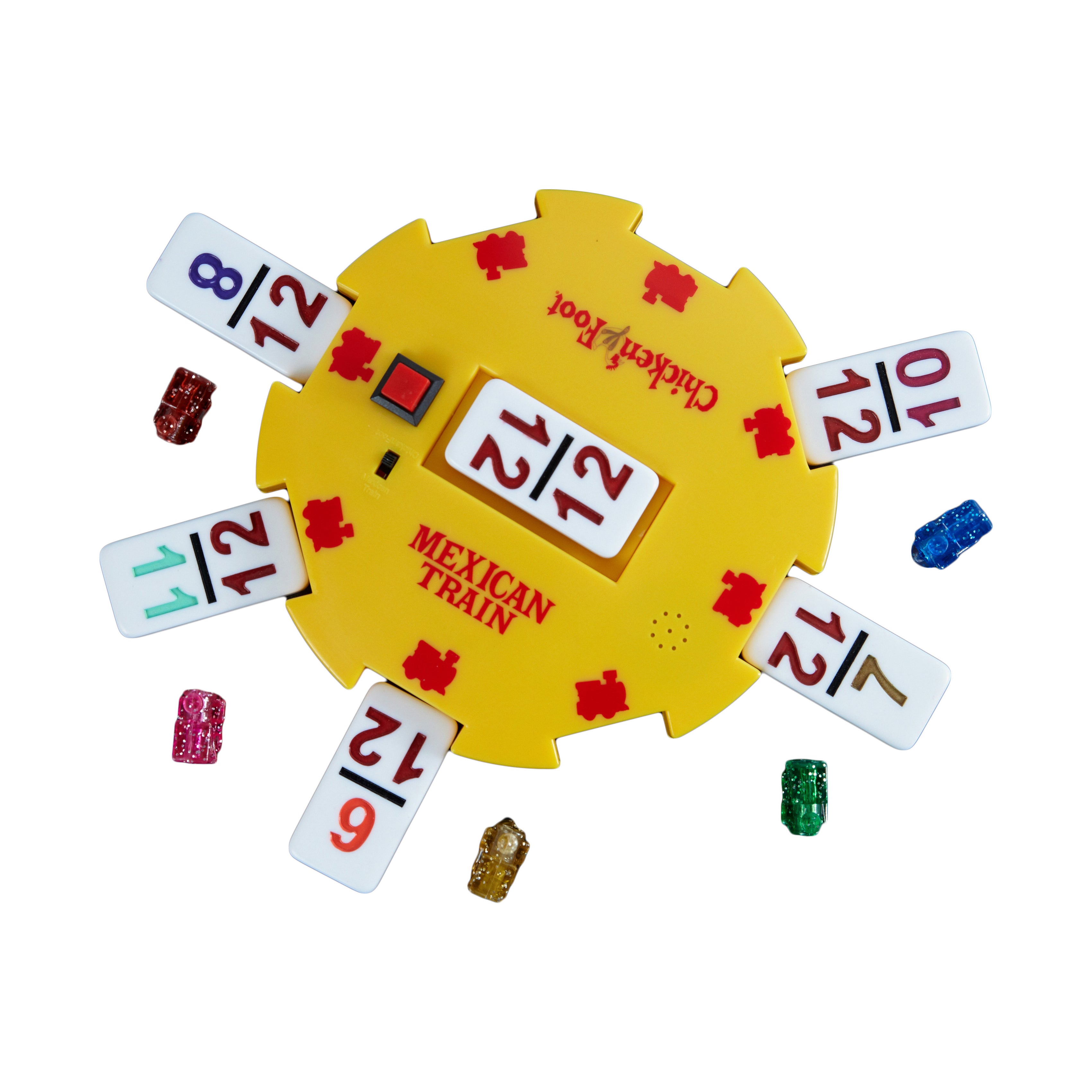 Mexican Train Deluxe Dominoes Set with Bonus Chickenfoot Game - Image 4
