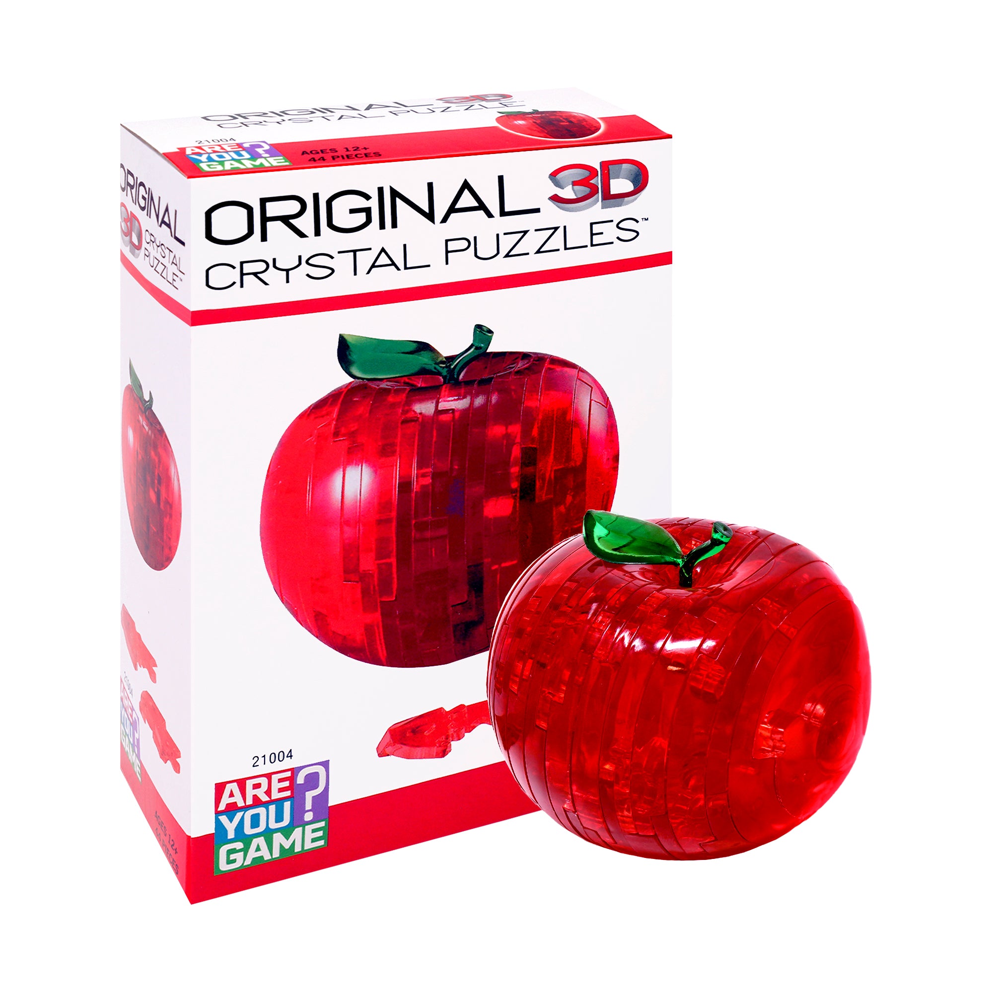 Translucent Red Apple 3D Crystal Puzzle - 44 Pieces - Image 3