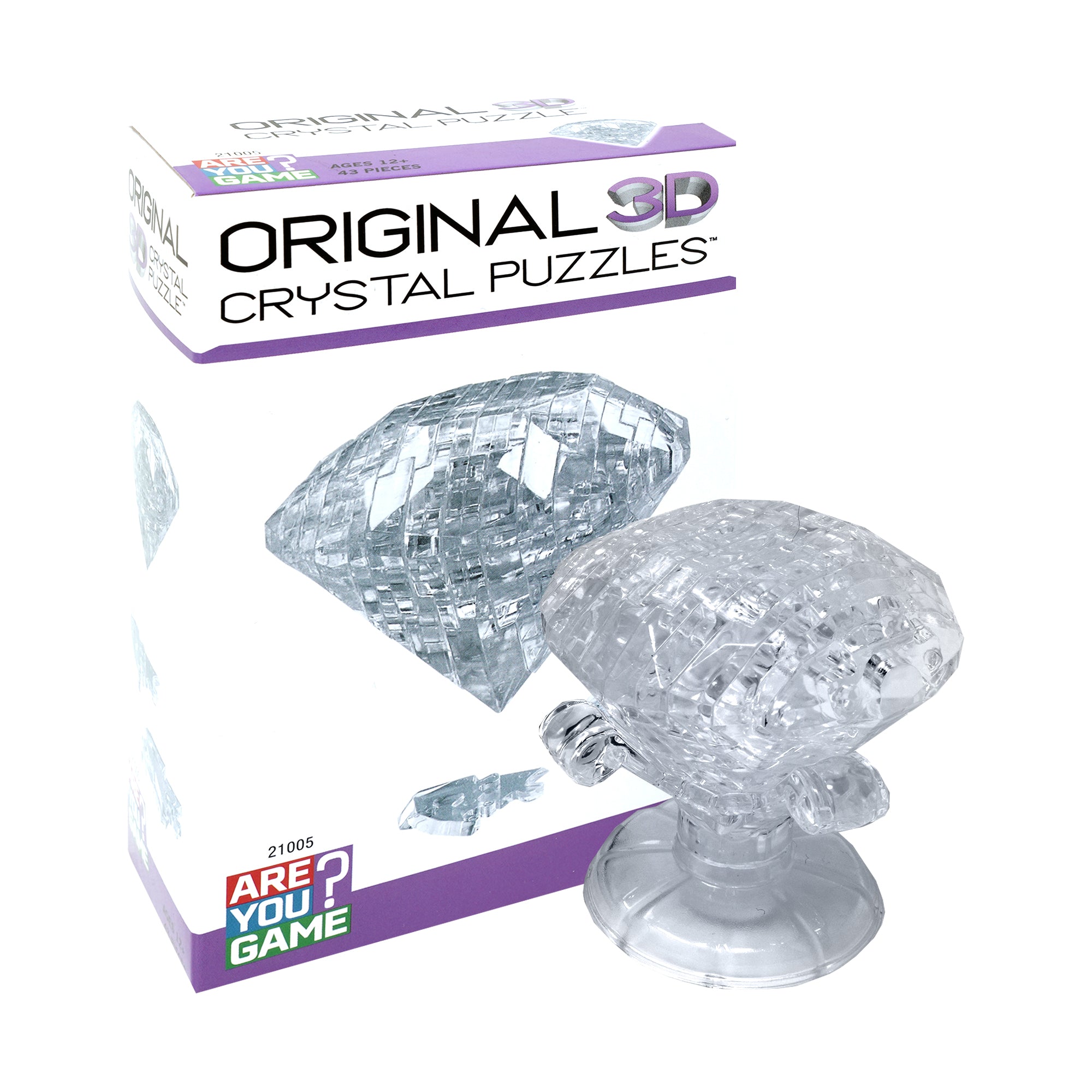 Sparkling Gem 3D Crystal Diamond Puzzle - Clear, 43 Pieces - Image 3