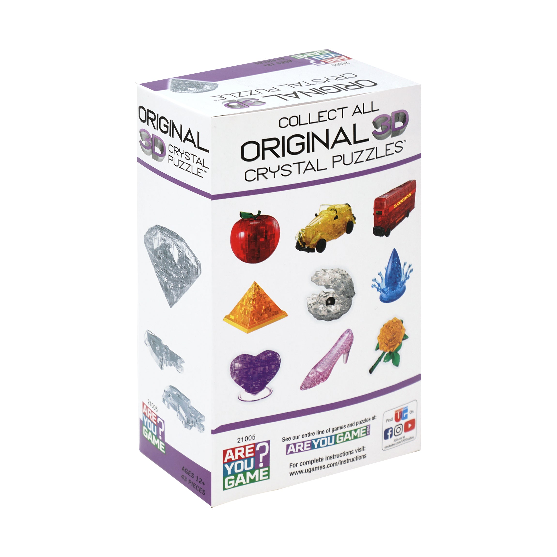 Sparkling Gem 3D Crystal Diamond Puzzle - Clear, 43 Pieces - Image 4