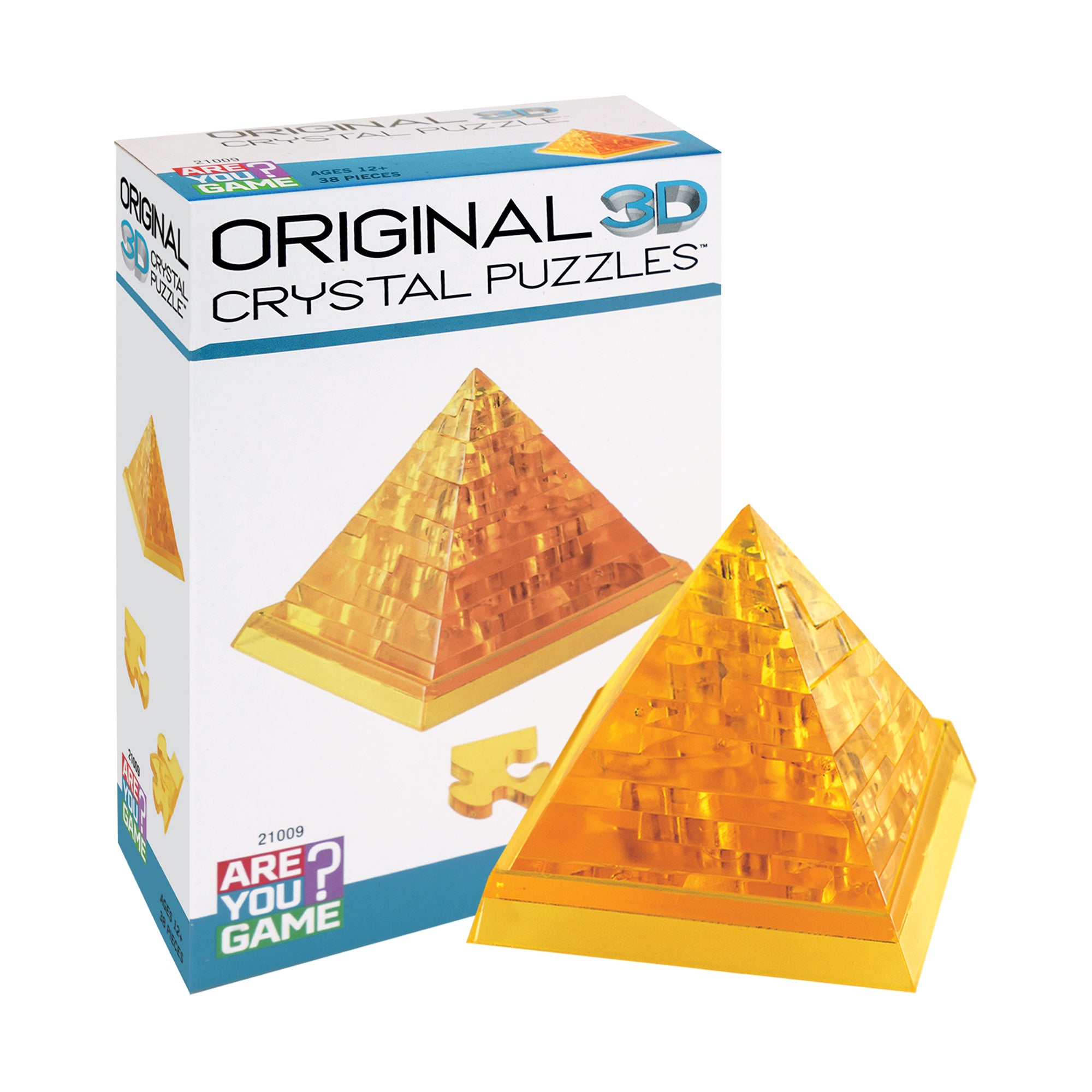 Lustrous Gold 3D Crystal Pyramid Puzzle - 38 Pieces - Image 3