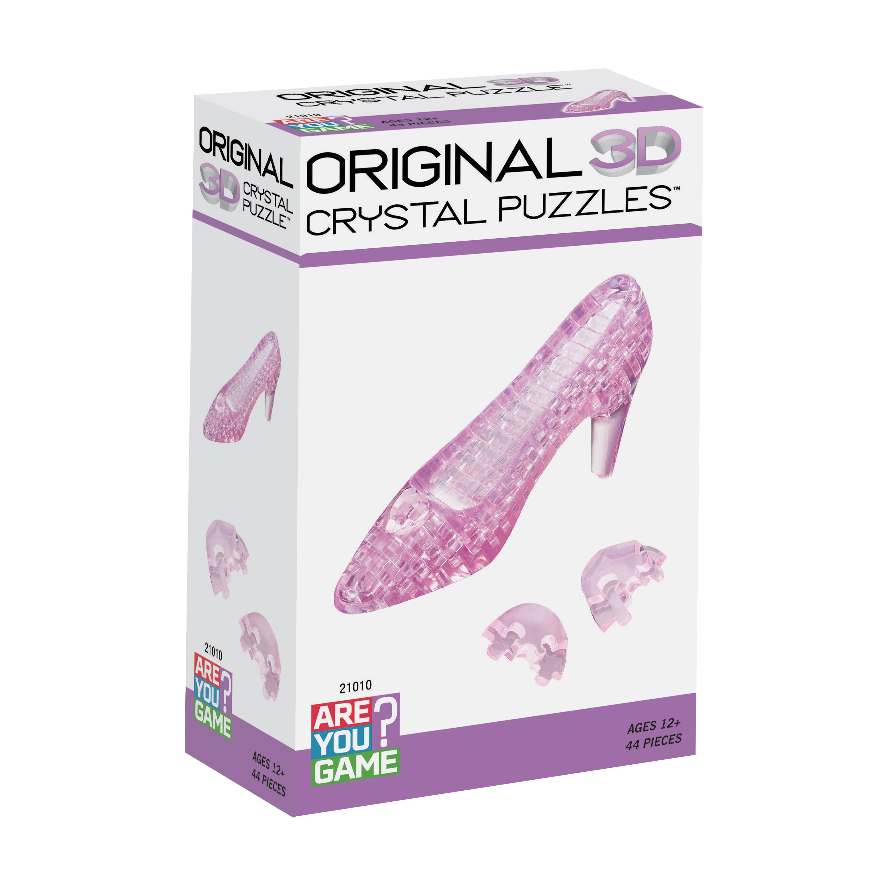 Enchanted Pink Crystal Slipper 3D Puzzle, 44 Pcs - Image 2