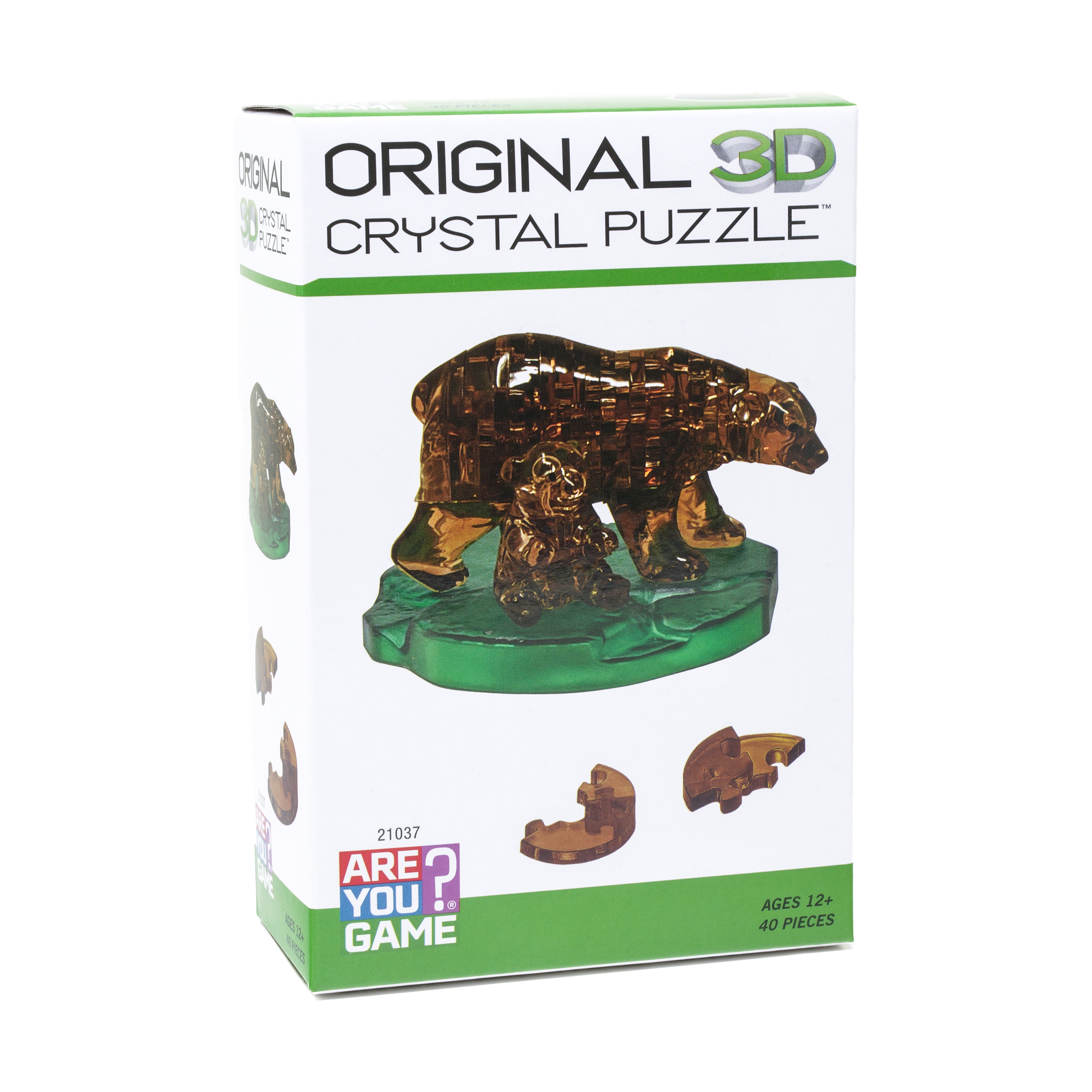 Alternative view of 3D Crystal Puzzle - Brown Bear and Baby: Enchanting Wilderness Adventure, 40 Pcs