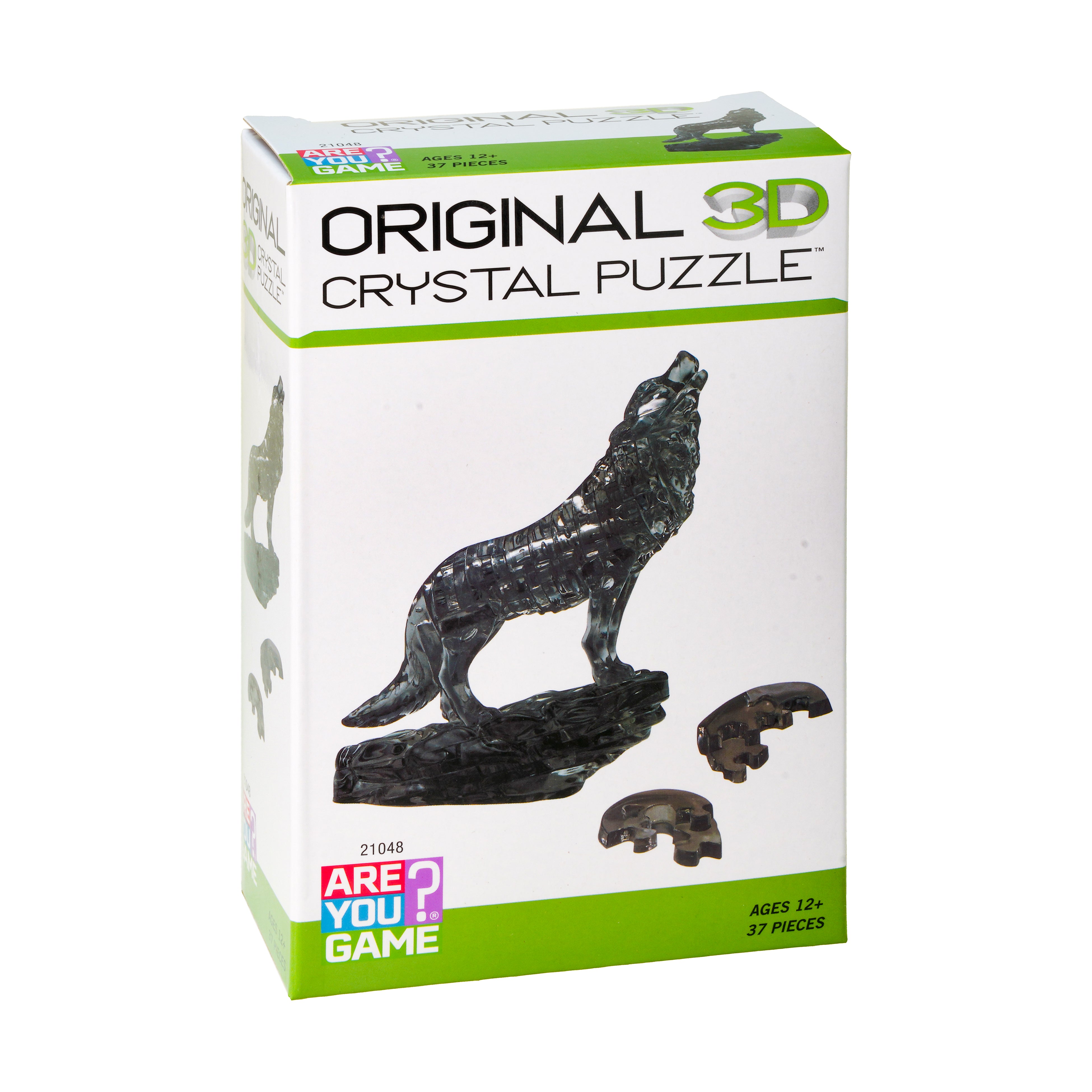 Mystic Black Wolf 3D Crystal Puzzle: 37 Pieces - Image 2