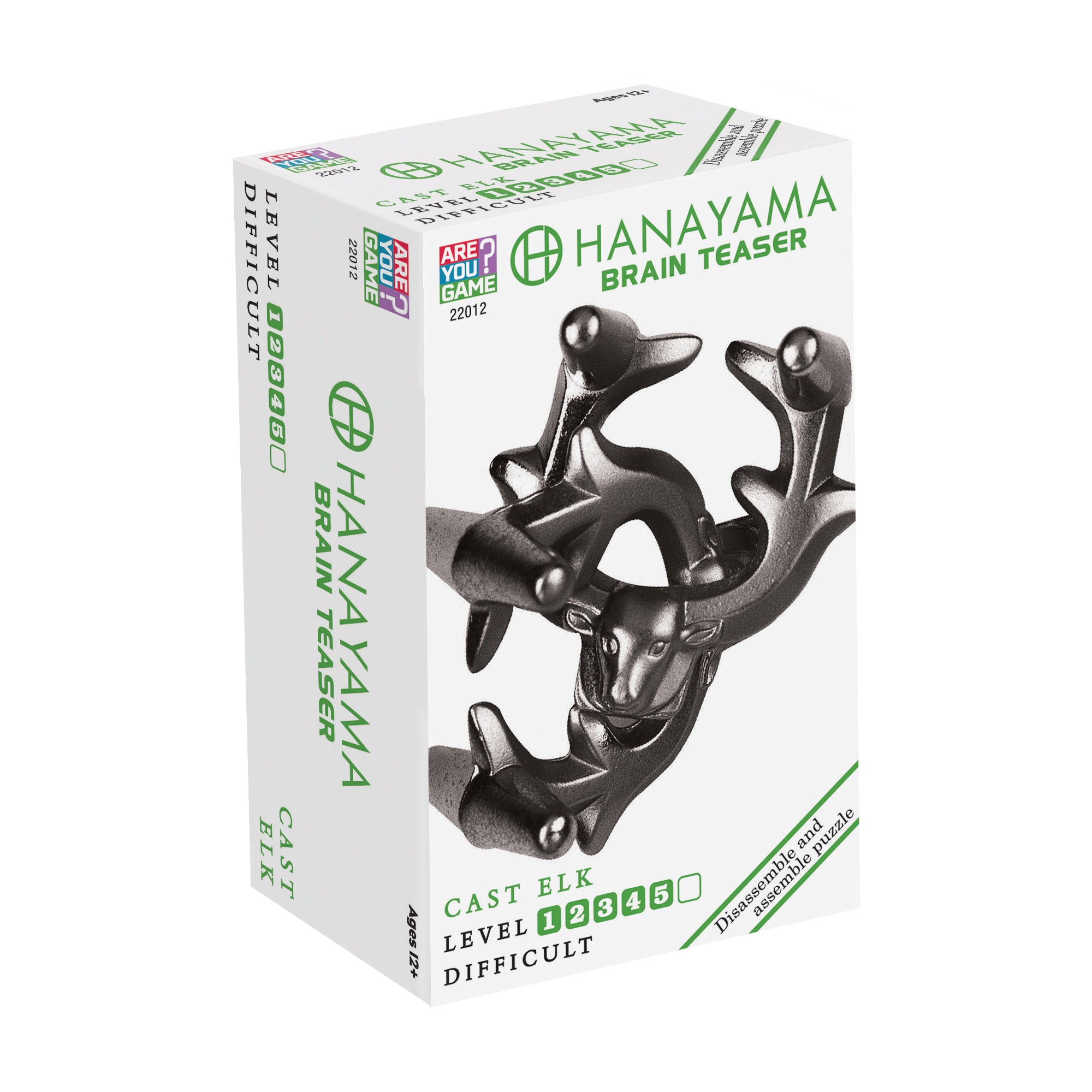 Hanayama Level 5 Cast Metal Brain Teaser Puzzle - Elk - Image 2