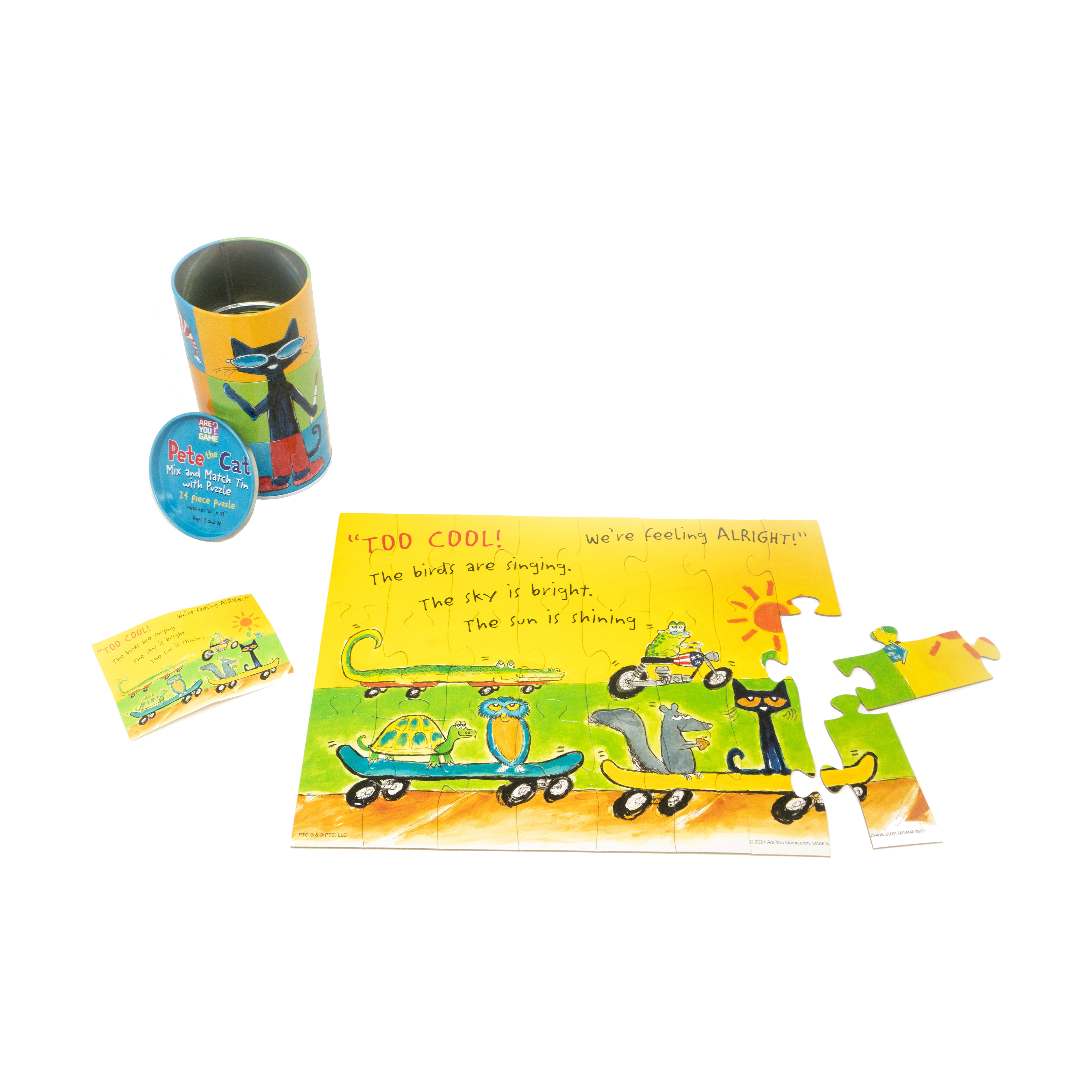 Pete the Cat Mix and Match 24-Piece Tin Puzzle - Image 2