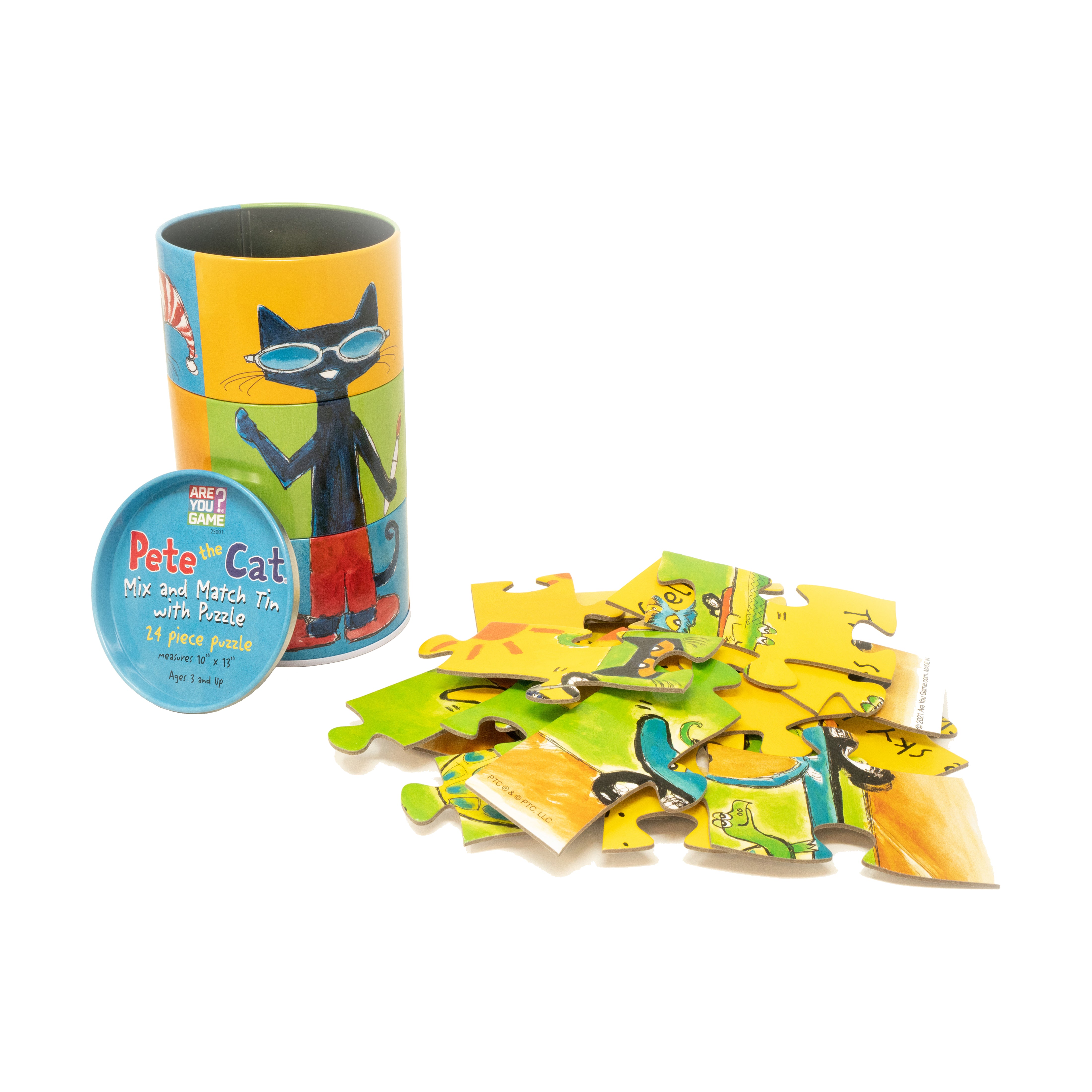 Pete the Cat Mix and Match 24-Piece Tin Puzzle - Image 3