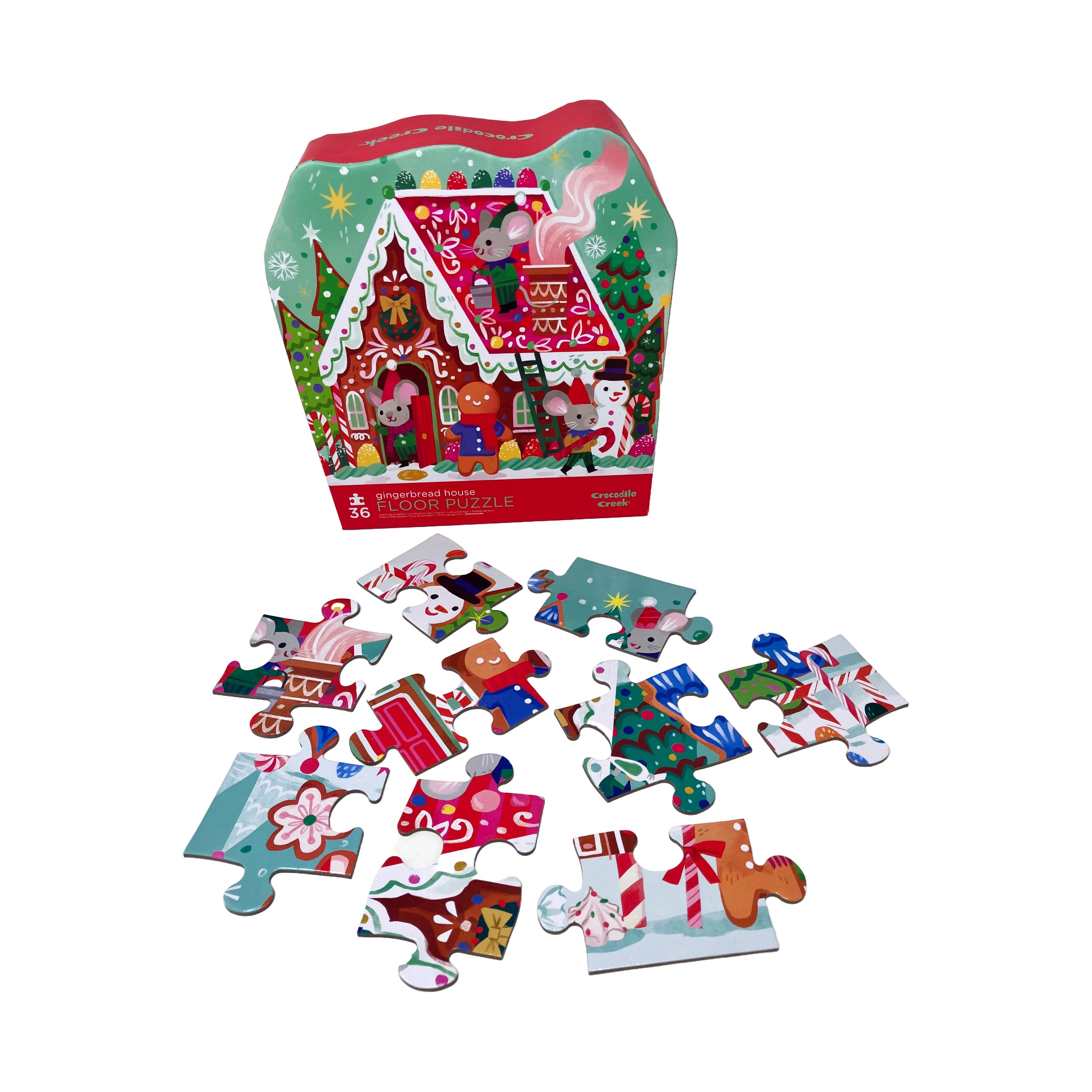 Crocodile Creek Gingerbread House 36-Piece Floor Puzzle - Image 5