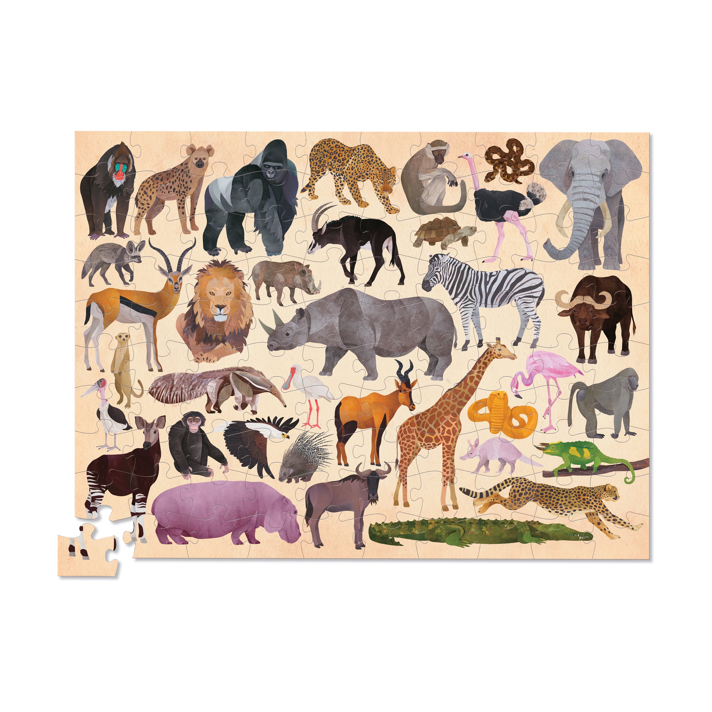 Crocodile Creek Wild Animals Jigsaw Puzzle - 100 pc - Image 2