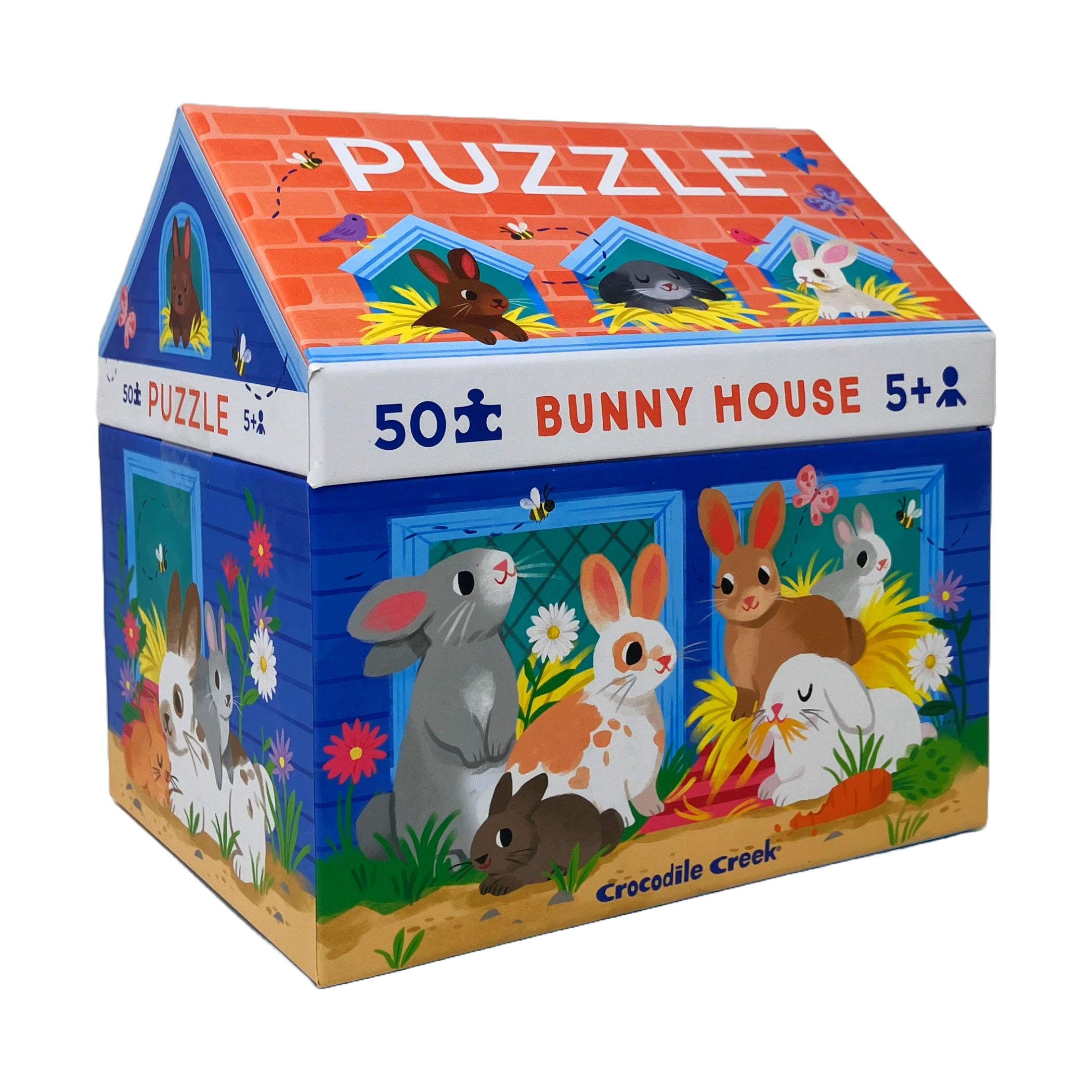 Bunny House Puzzle - Whimsical 50 pc Jigsaw - Image 3